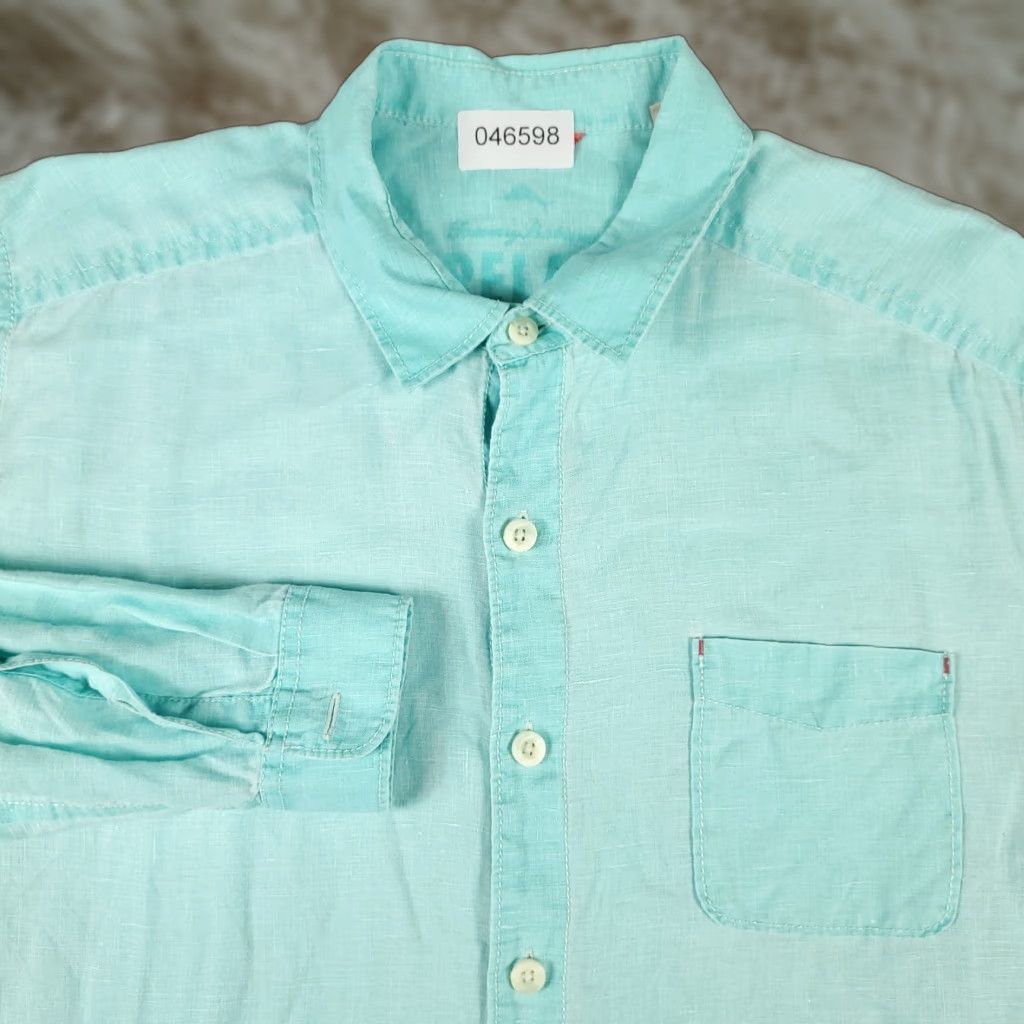 Tommy Bahama Tommy Bahama Button-Up Shirt Mens Large Blue Linen Long Sleeve Casual Size US L / EU 52-54 / 3 - 1 Thumbnail