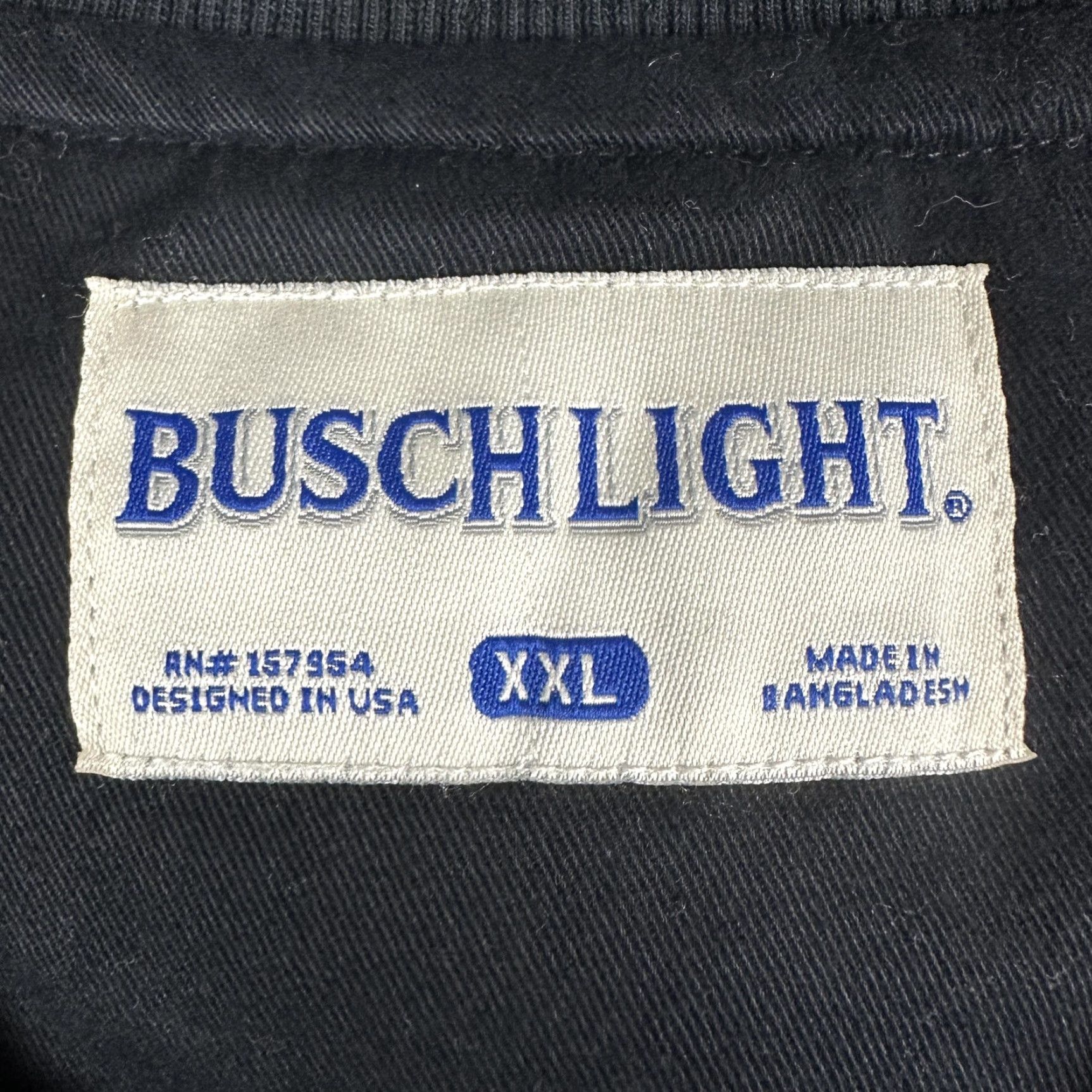 Vintage Busch Light Jacket Mens 2XL Black Varsity Snap Beer Racing Smooth Finish NWT Size US XXL / EU 58 / 5 - 3 Thumbnail