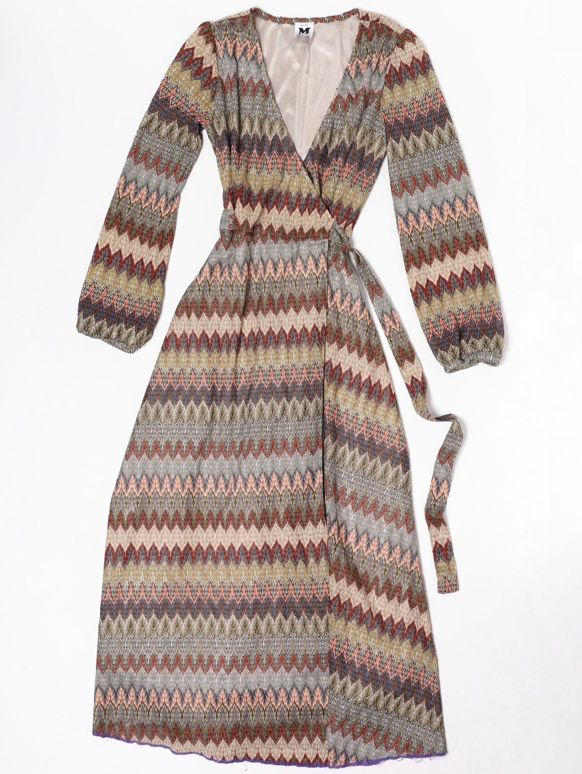 Missoni Missoni Geometric Cotton Viscose Linen Dress Long Printed Size XS / US 0-2 / IT 36-38 - 2 Thumbnail