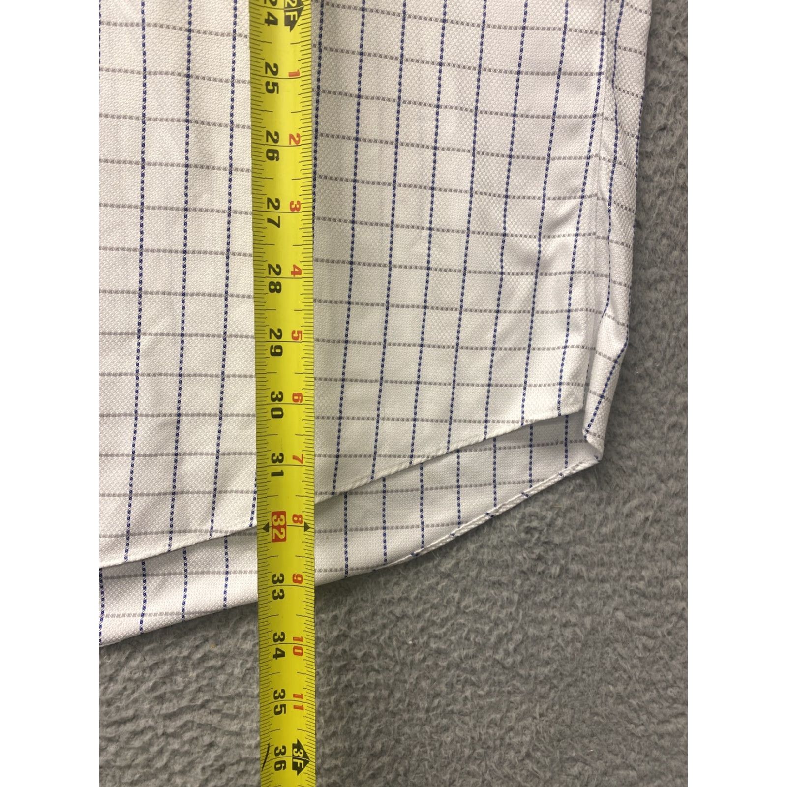 Nordstrom Nordstrom Shirt Mens 17 36 Button-Down Long Sleeve Cream Check /107-10 Classic Casual Men's Button Up Shirt Size US XL / EU 56 / 4 - 7 Thumbnail
