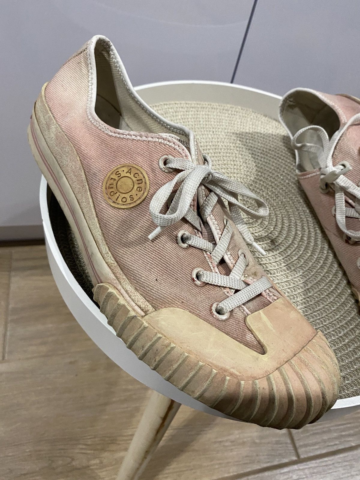 Acne Studios Acne Studios Dirty Pink Canvas Keds Sneakers Size: 44 Size US 11 / EU 44 - 3 Thumbnail