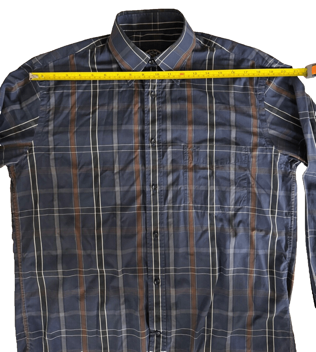 Paul & Shark Paul & Shark Havana Yachting Men 39 Brown Blue Plaid Button Size US M / EU 48-50 / 2 - 5 Thumbnail