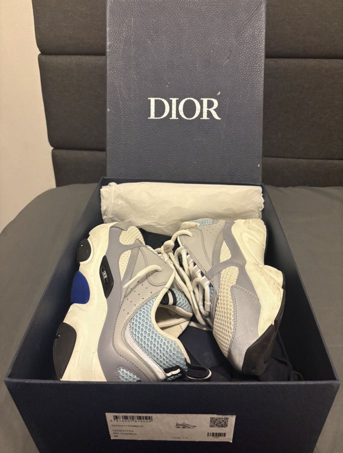 Dior Dior B22 ‘White Blue’ Size US 6.5 / EU 39-40 - 1 Thumbnail