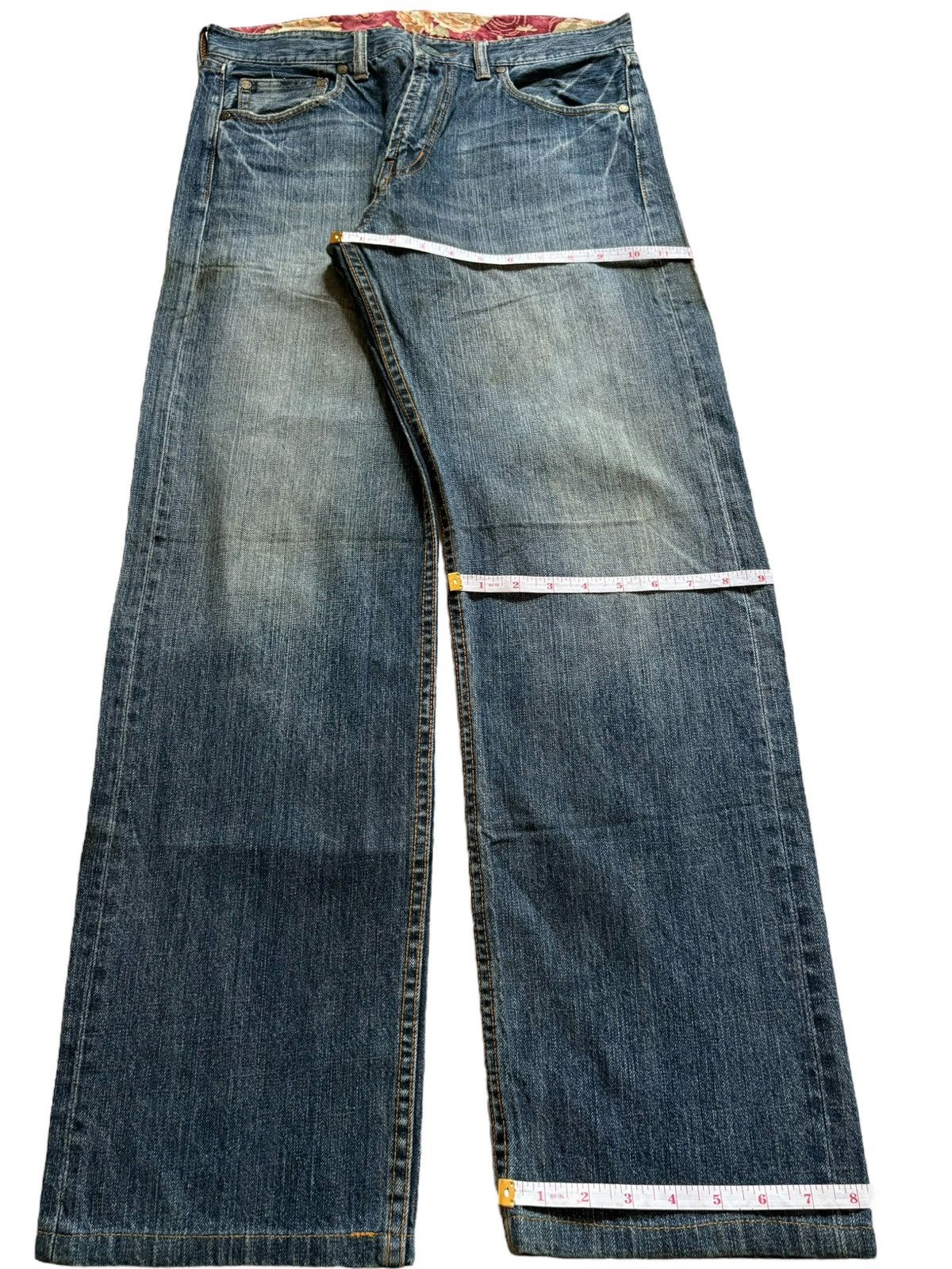 Japanese Brand Vintage Japanese Brand Sugoi Koi Fish Embroidered Baggy Jean Size US 32 / EU 48 - 14 Thumbnail