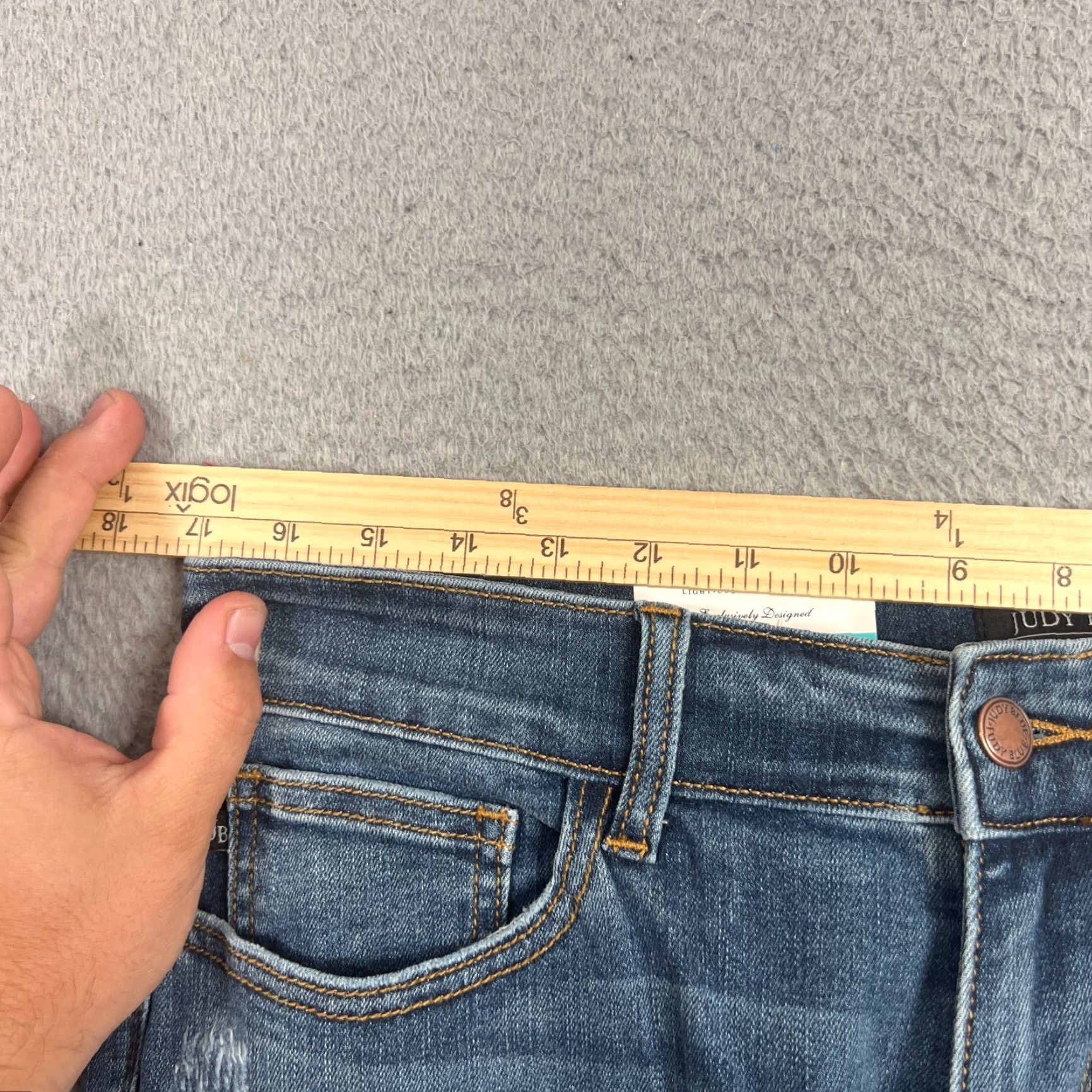 Vintage Judy Blue Jeans Womens 14W Plus Skinny Fit Dark Wash Denim Stretch Mid Rise Casual Fall Spring Summer Winter Size 36" / US 14 / IT 50 - 5 Thumbnail