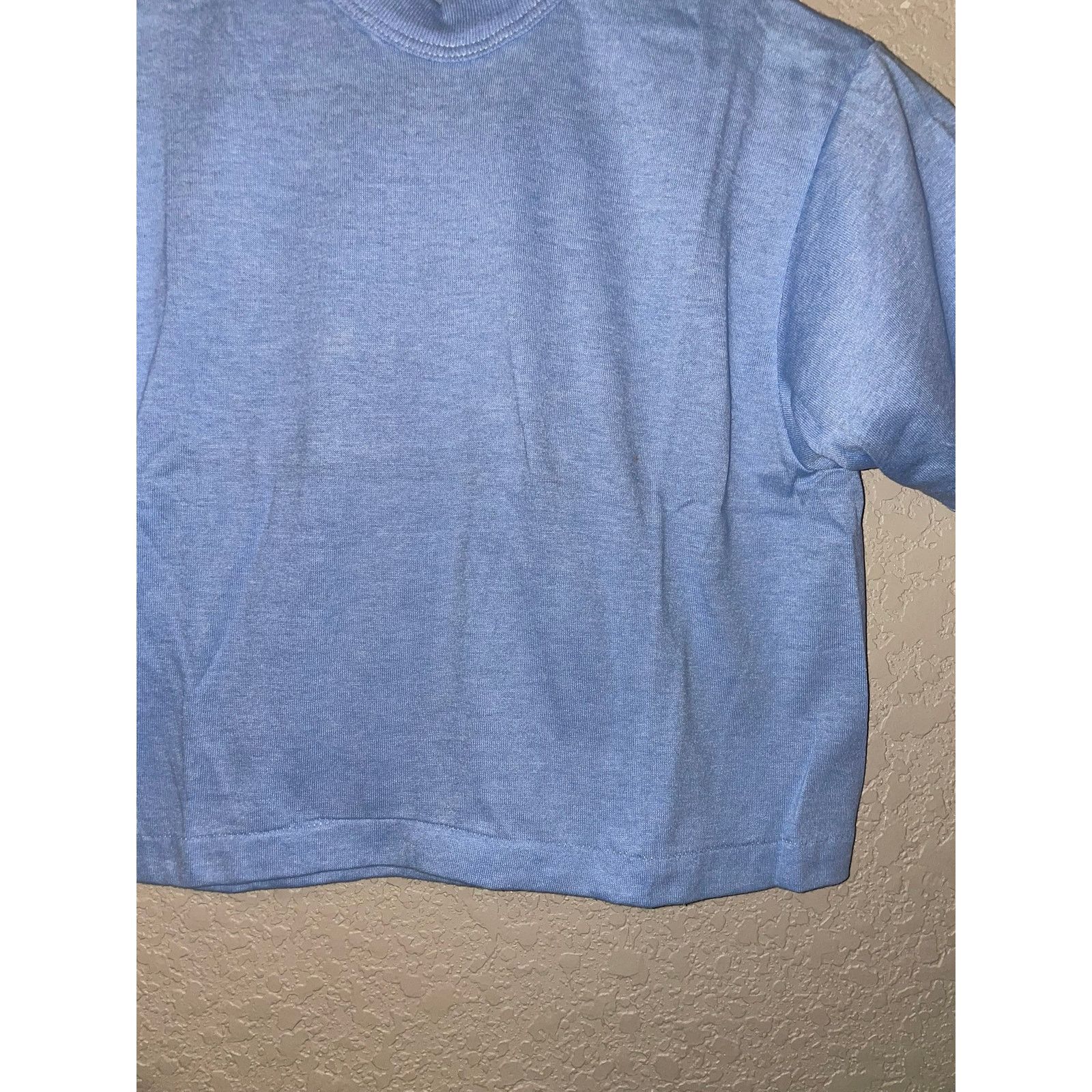 Other Women's Sportswear Light Blue Crop Top Blank Shirt Tee XS Size XS / US 0-2 / IT 36-38 - 4 Thumbnail