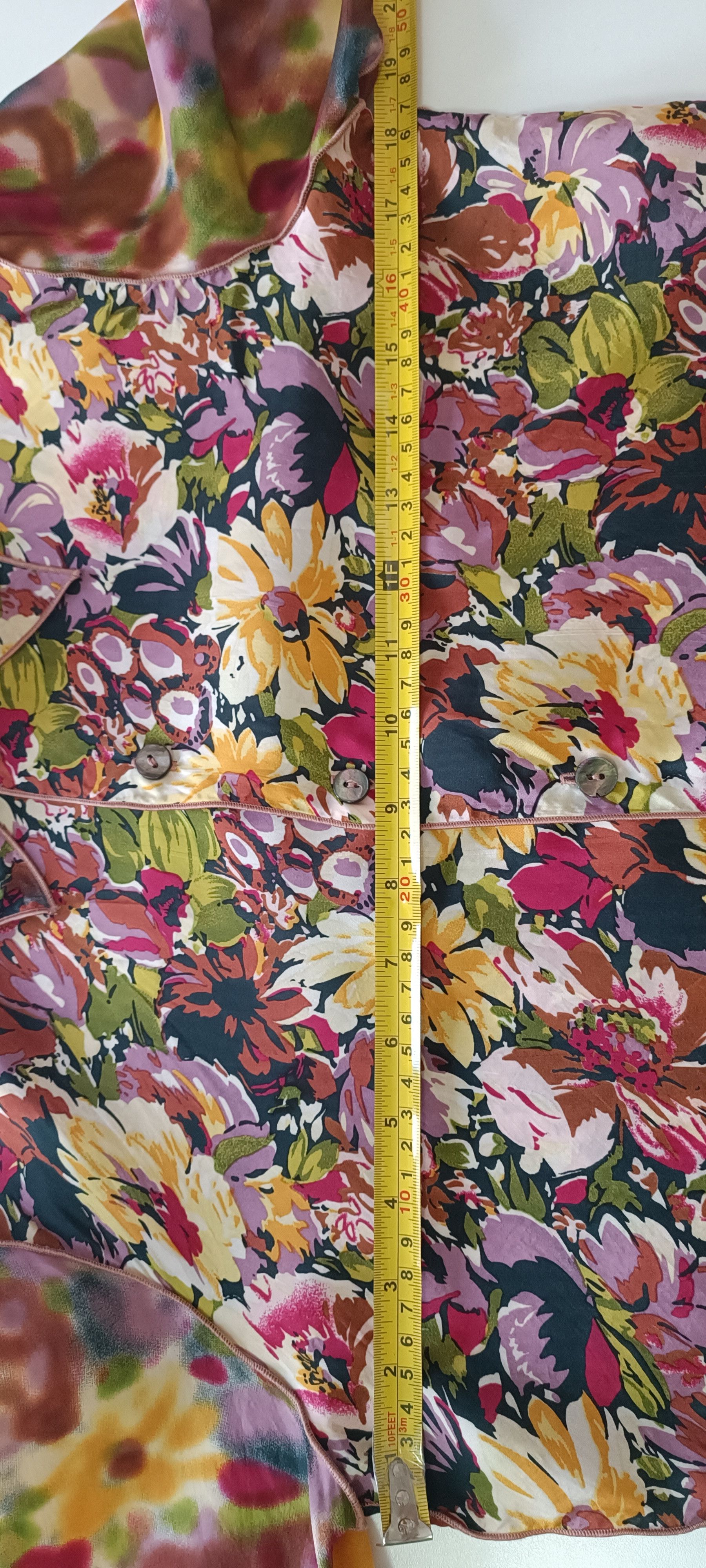 Jean Paul Gaultier SS2001- Satin flower tie-dye shirt Size M / US 6-8 / IT 42-44 - 23 Thumbnail