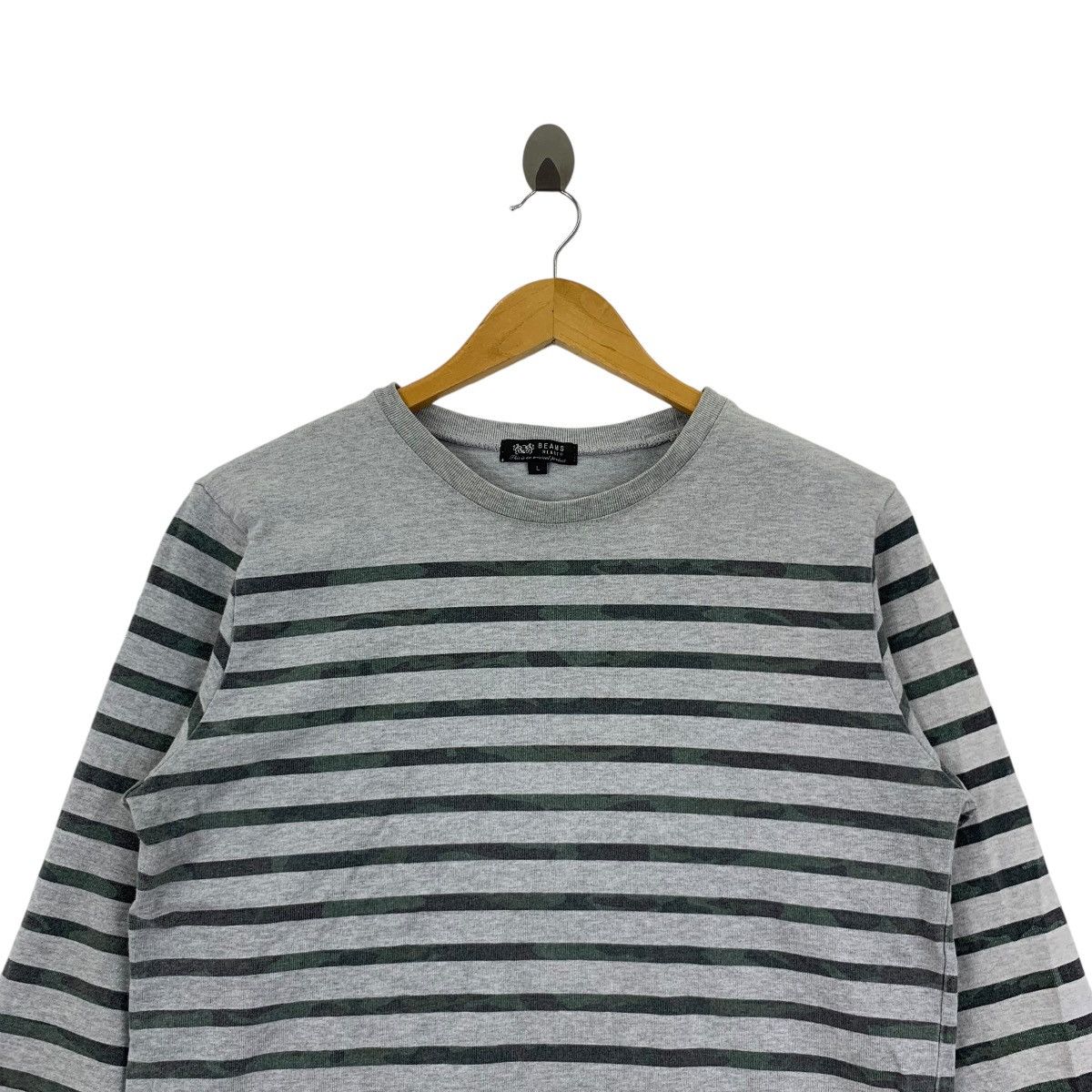 Beams Plus Vintage BEAMS PLUS HEART Collection Striped Tee Shirt Top Size L / US 10 / IT 46 - 2 Thumbnail