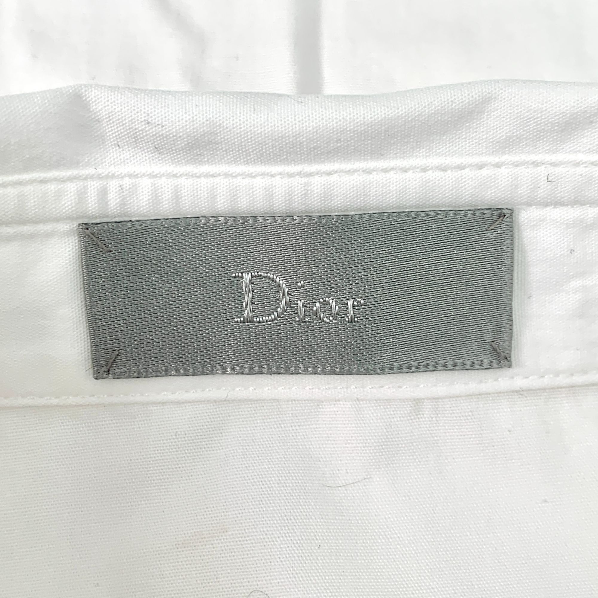 Dior Dior White Graffiti-Print Cotton Button-Down Shirt Size US S / EU 44-46 / 1 - 5 Thumbnail
