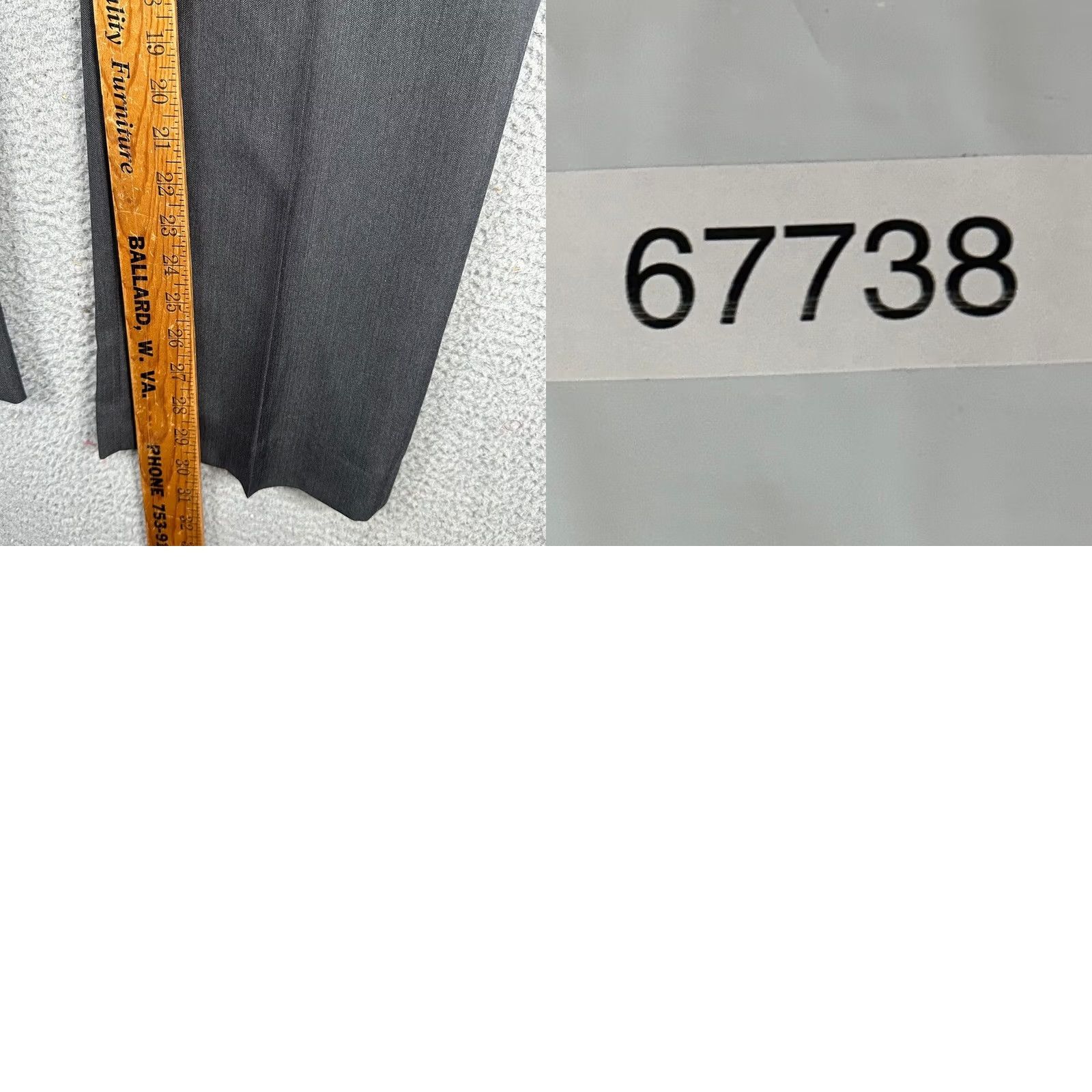 Apt. 9 Apt. 9 Dress Pants Mens 38X32 Dark Gray Herringbone Flat Front Straight Leg NEW Size US 38 / EU 54 - 8 Thumbnail