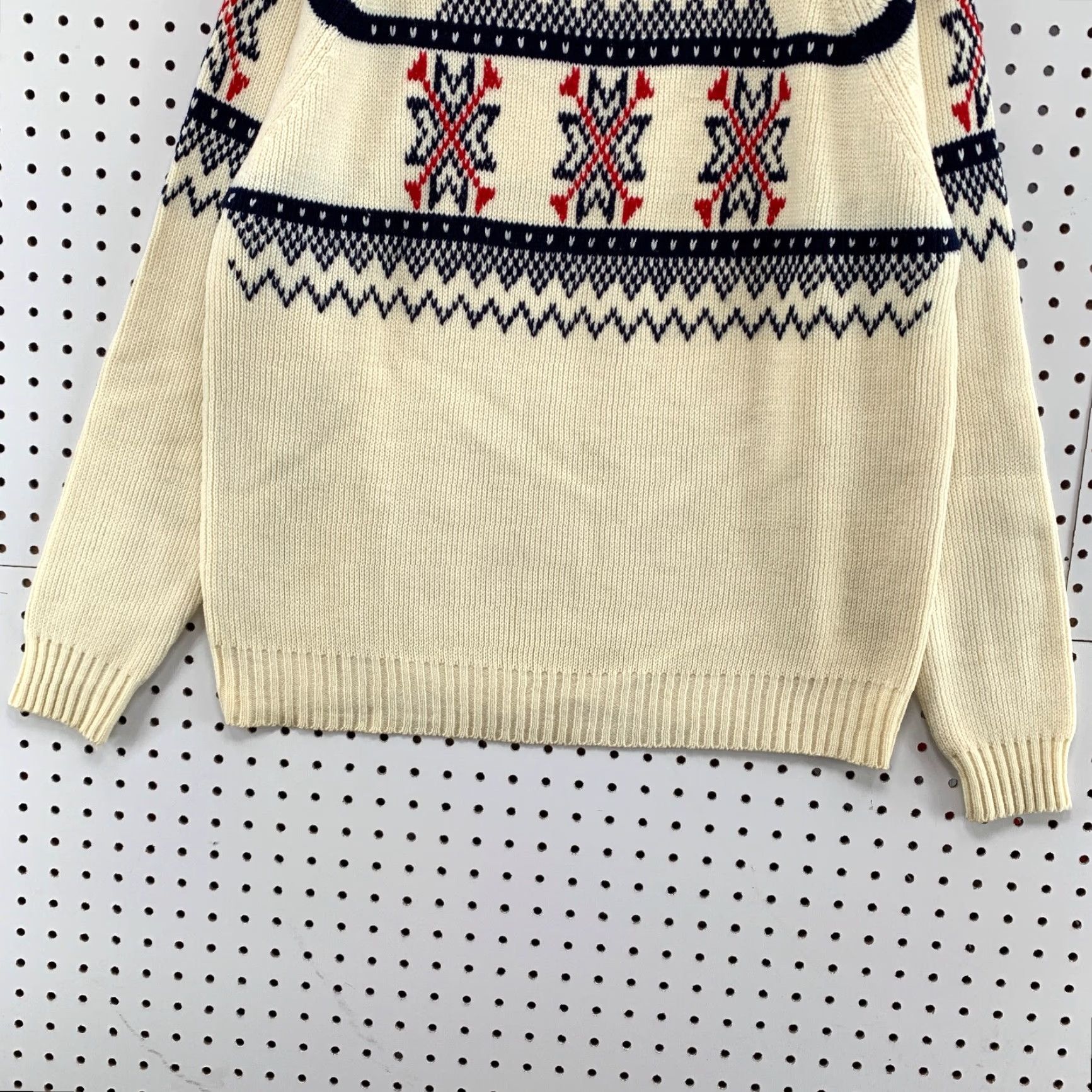 Penn VINTAGE JC Penney Ski Lodge Sweater Pullover Men's Medium Beige Skiing 90s Size US M / EU 48-50 / 2 - 7 Thumbnail