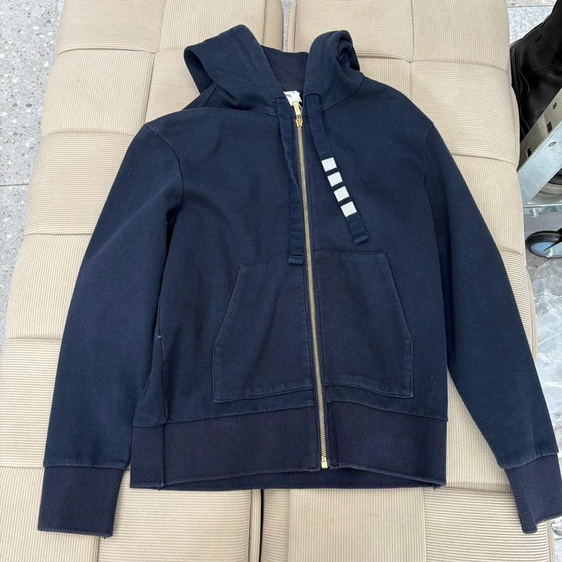 Thom Browne Thom Browne size40 Blue knit four bar zipped cap shirt Size S / US 4 / IT 40 - 1 Thumbnail