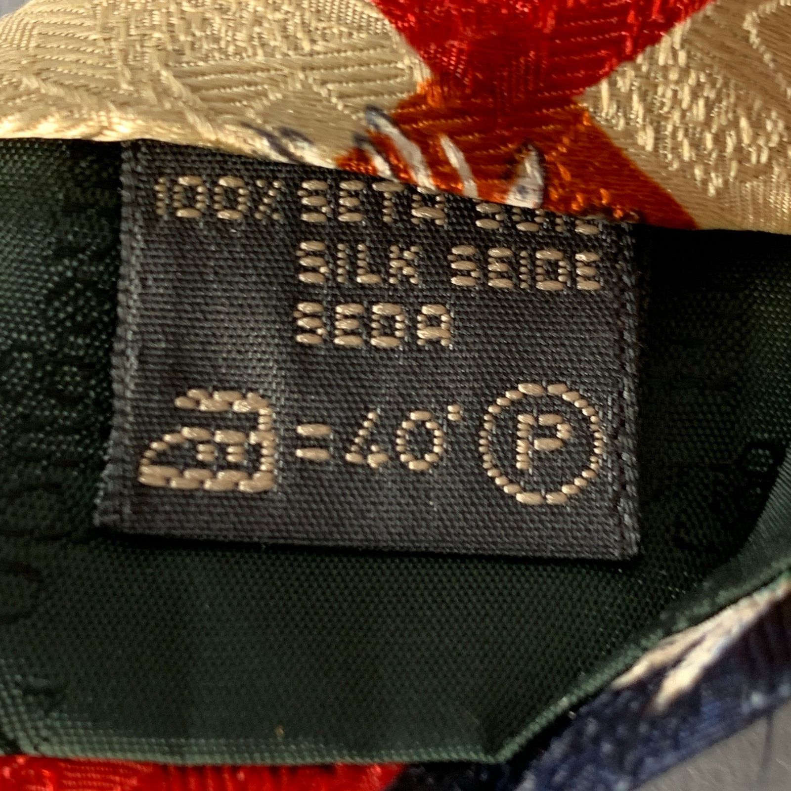 Ermenegildo Zegna ERMENEGILDO ZEGNA Red Navy Cream Checkered Floral Silk Tie Size ONE SIZE - 4 Thumbnail