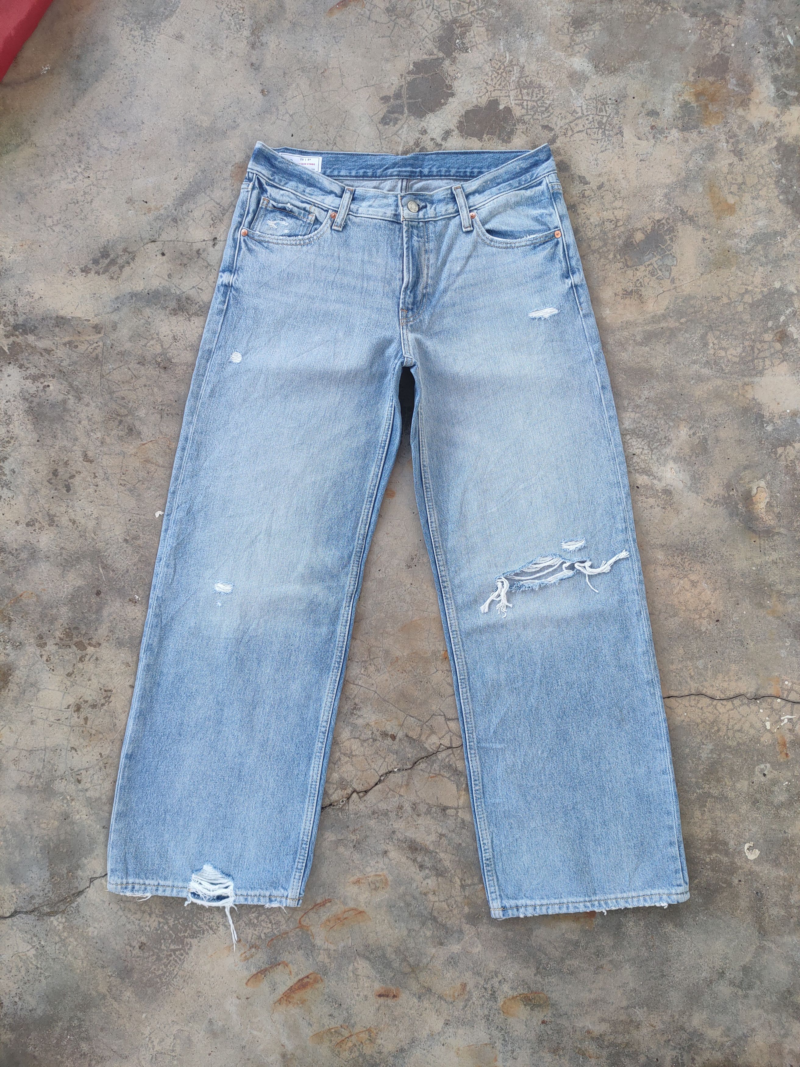 Gap VINTAGE JAPANESE FADED RIPPED DISTRESSED JEANS DENIM PANTS Size US 34 / EU 50 - 1 Thumbnail