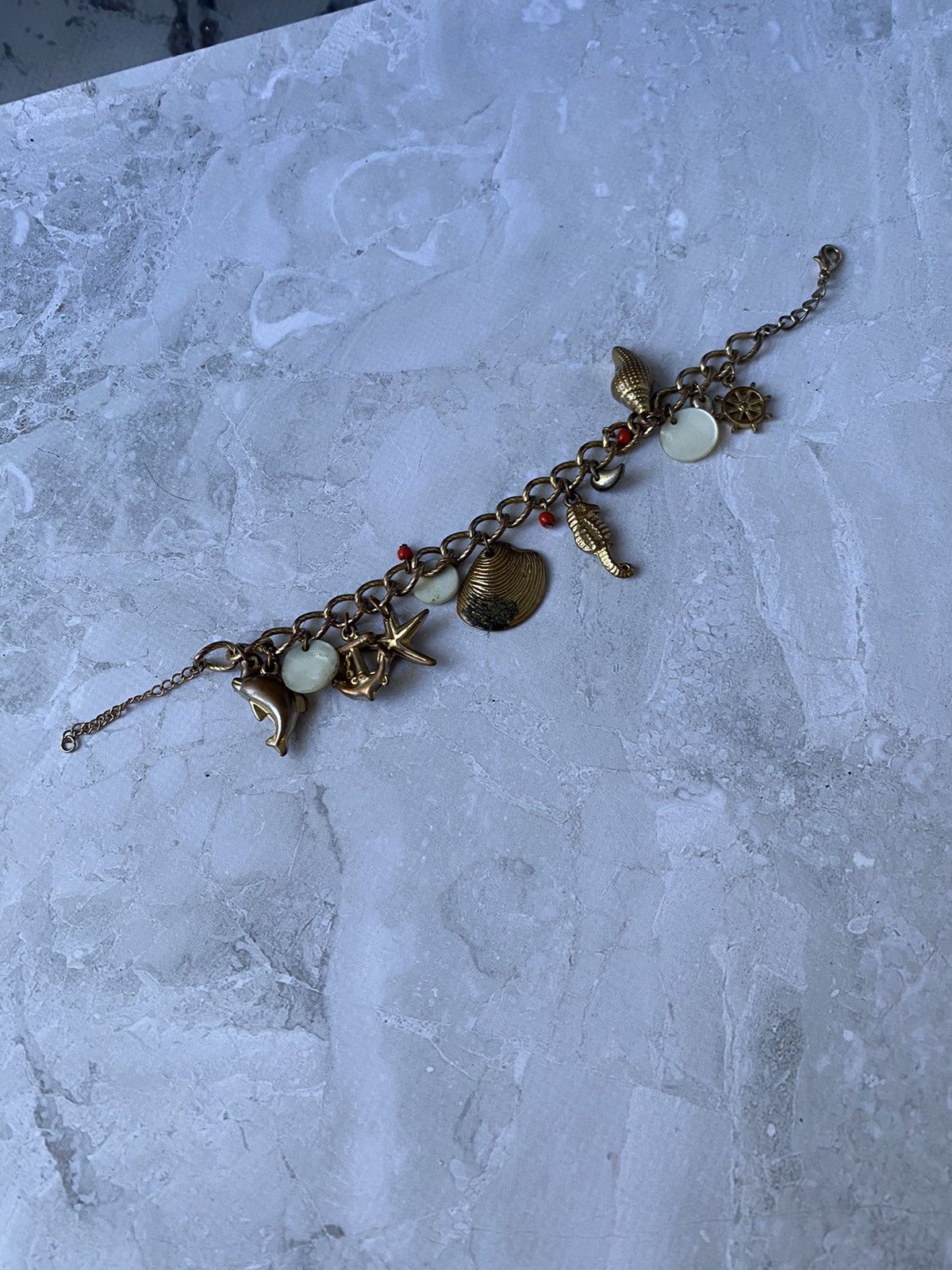 Jewelry × Vintage Futuristic Very Rare Vintage Marine Charm Bracelet Size ONE SIZE - 3 Thumbnail