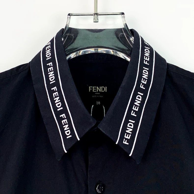 Fendi Fendi Black Long Sleeve Polo Shirt Size US S / EU 44-46 / 1 - 4 Thumbnail