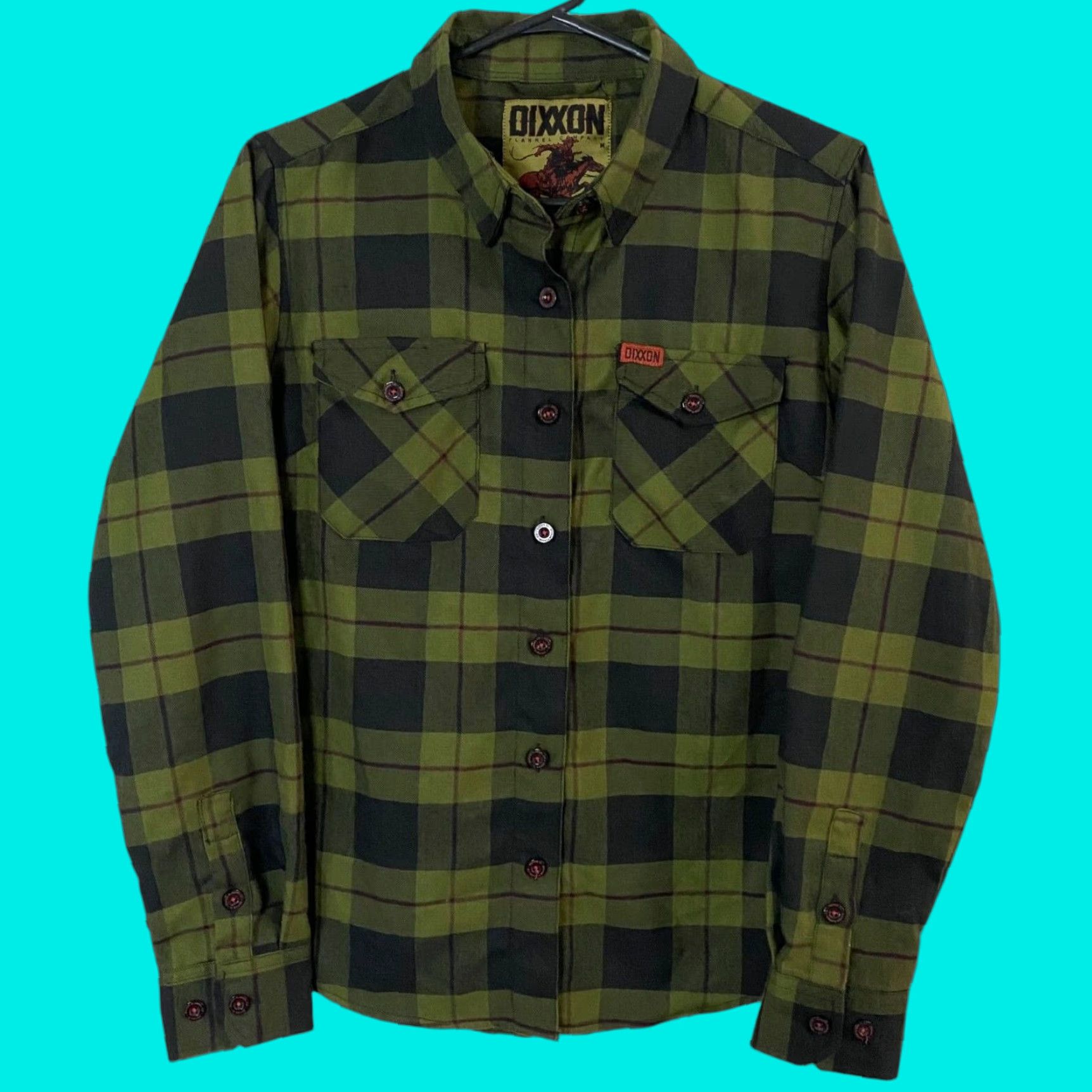 Vintage Dixxon Flannel Co. 12 Gauge Flannel Shirt Green Plaid Button-Up Women's M Casual Workwear Outdoor Western Pockets Shirt Size M / US 6-8 / IT 42-44 - 1 Thumbnail