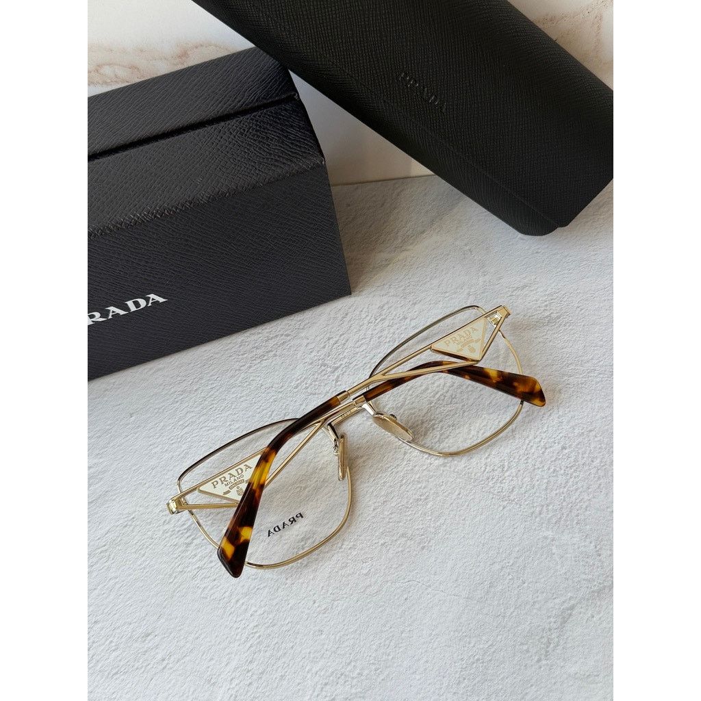 Prada NEW Prada PRA54VD Eyeglasses Frames in Gold White Size ONE SIZE - 4 Thumbnail