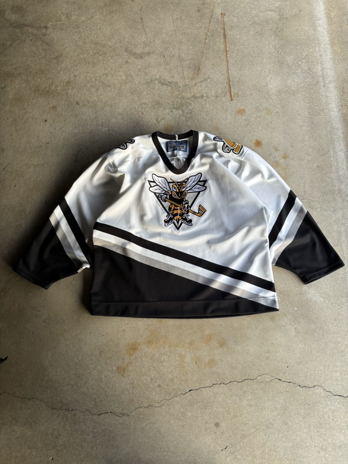 Other Vintage 1995 Sarnia Sting OHL Bauer Boxy Hockey Jersey Size US L / EU 52-54 / 3 - 1 Thumbnail