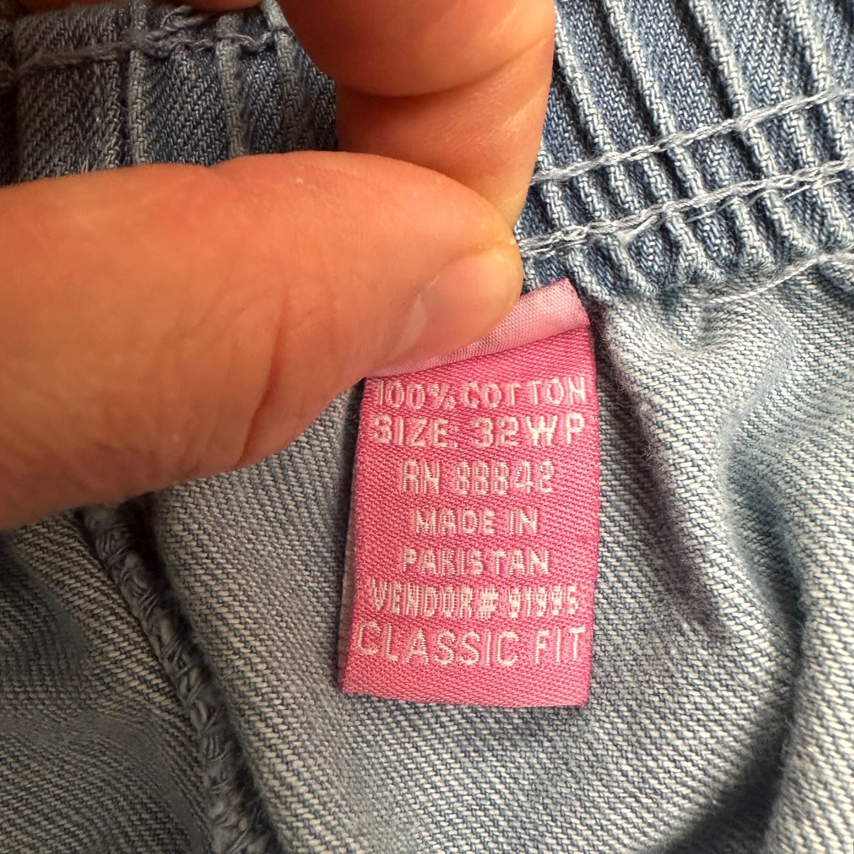 Vintage Woman Within Jeans Women Plus 32W Cropped Light Blue Denim Elastic Waist 18in Inseam Pockets Womens Size 24" / US 00 / IT 34 - 7 Thumbnail