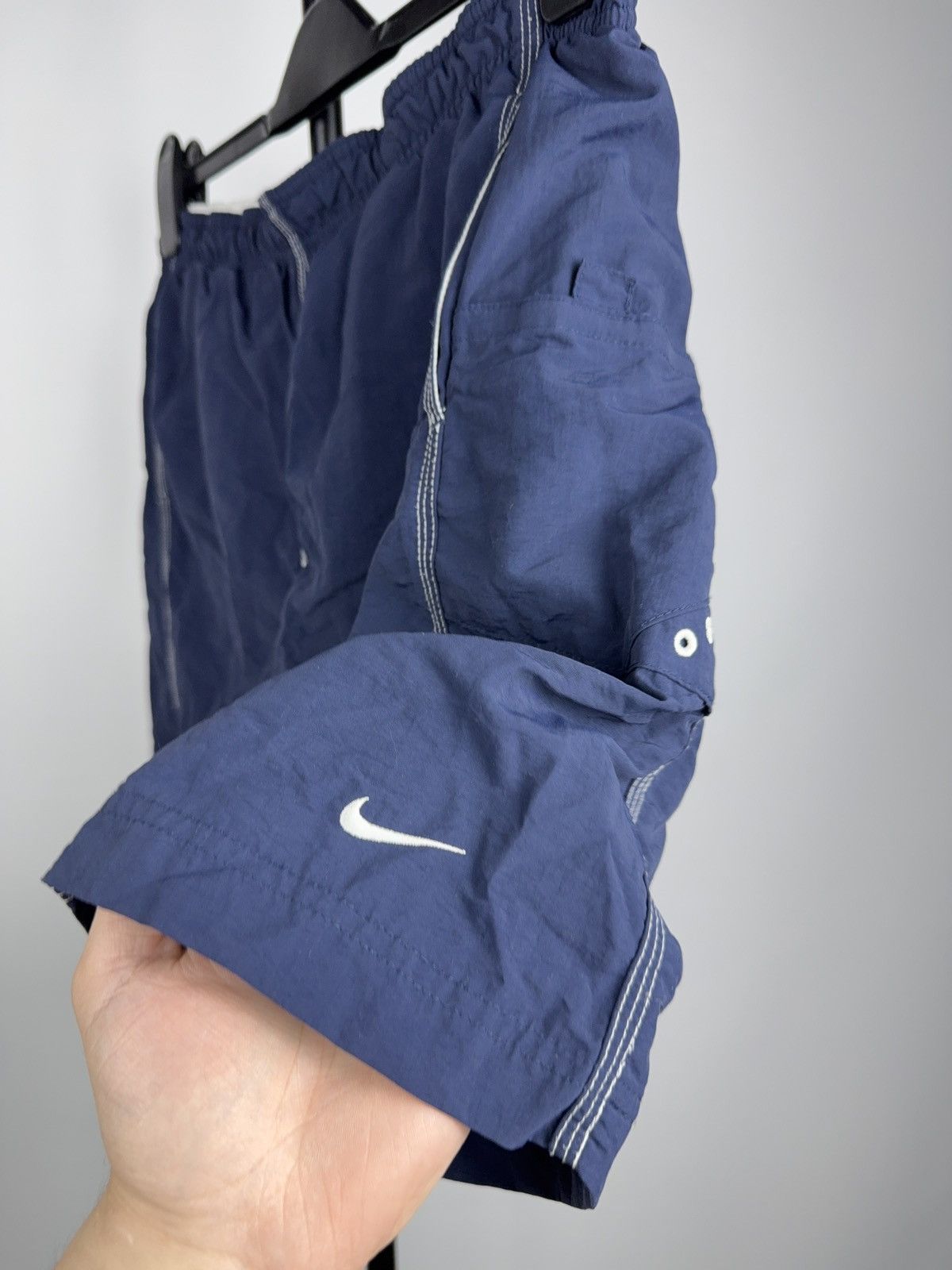 Nike 00s Nike Vintage Navy Swim Shorts Swoosh Y2K Nylon Men’s M Size US 32 / EU 48 - 5 Thumbnail