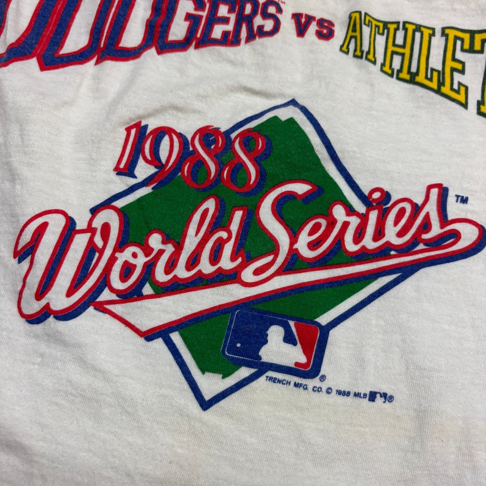 MLB × Vintage VTG 1988 Dodgers vs Athletics World Series Shirt Men's Large Size US L / EU 52-54 / 3 - 3 Thumbnail