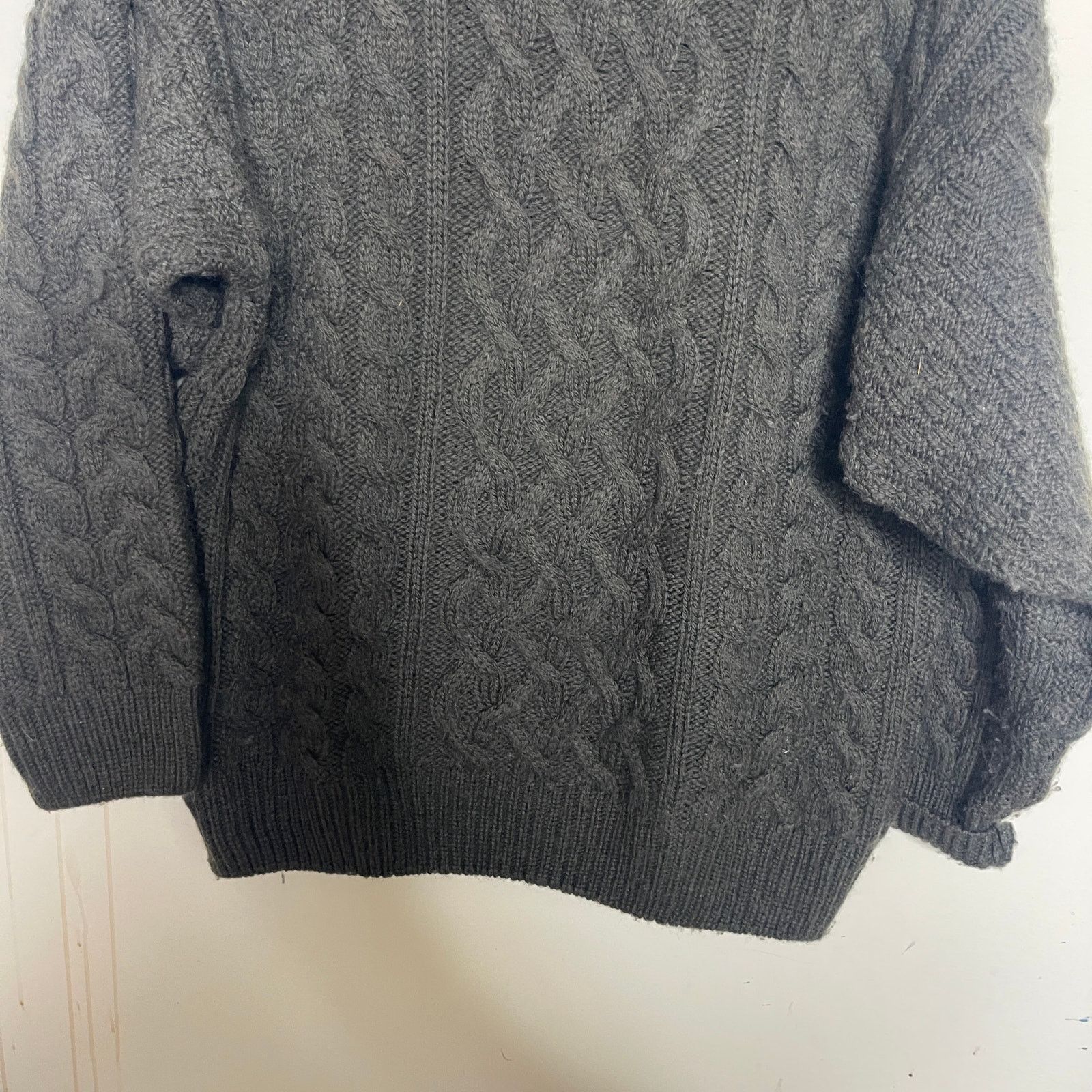 Aran Crafts Aran Crafts Irish Fisherman crew neck sweater dark green S Size US S / EU 44-46 / 1 - 5 Thumbnail