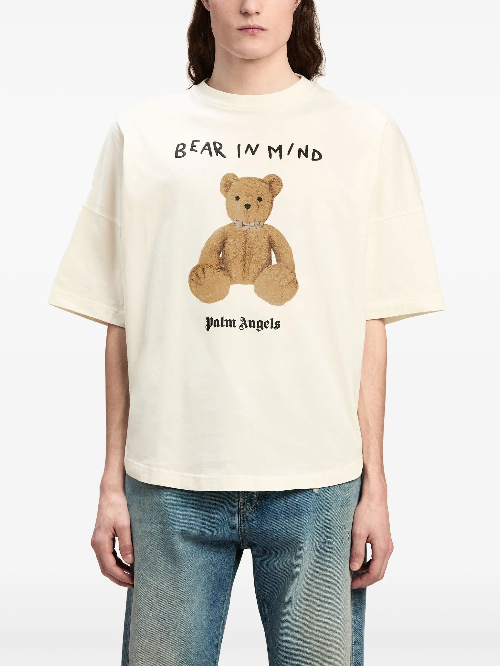Palm Angels CC000021 Bear In Mind T-Shirt in White Size US S / EU 44-46 / 1 - 3 Thumbnail