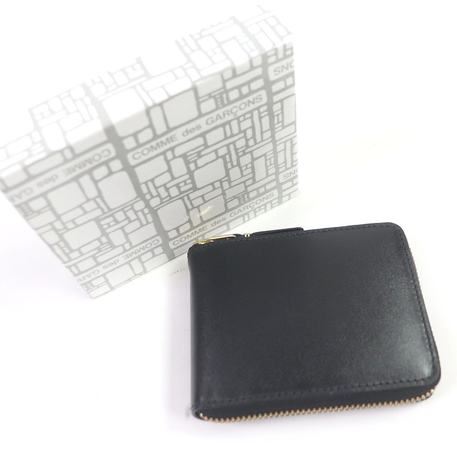 Comme des Garcons Wallet Plain Round Zipper Leather Compact Black Size ONE SIZE - 2 Thumbnail