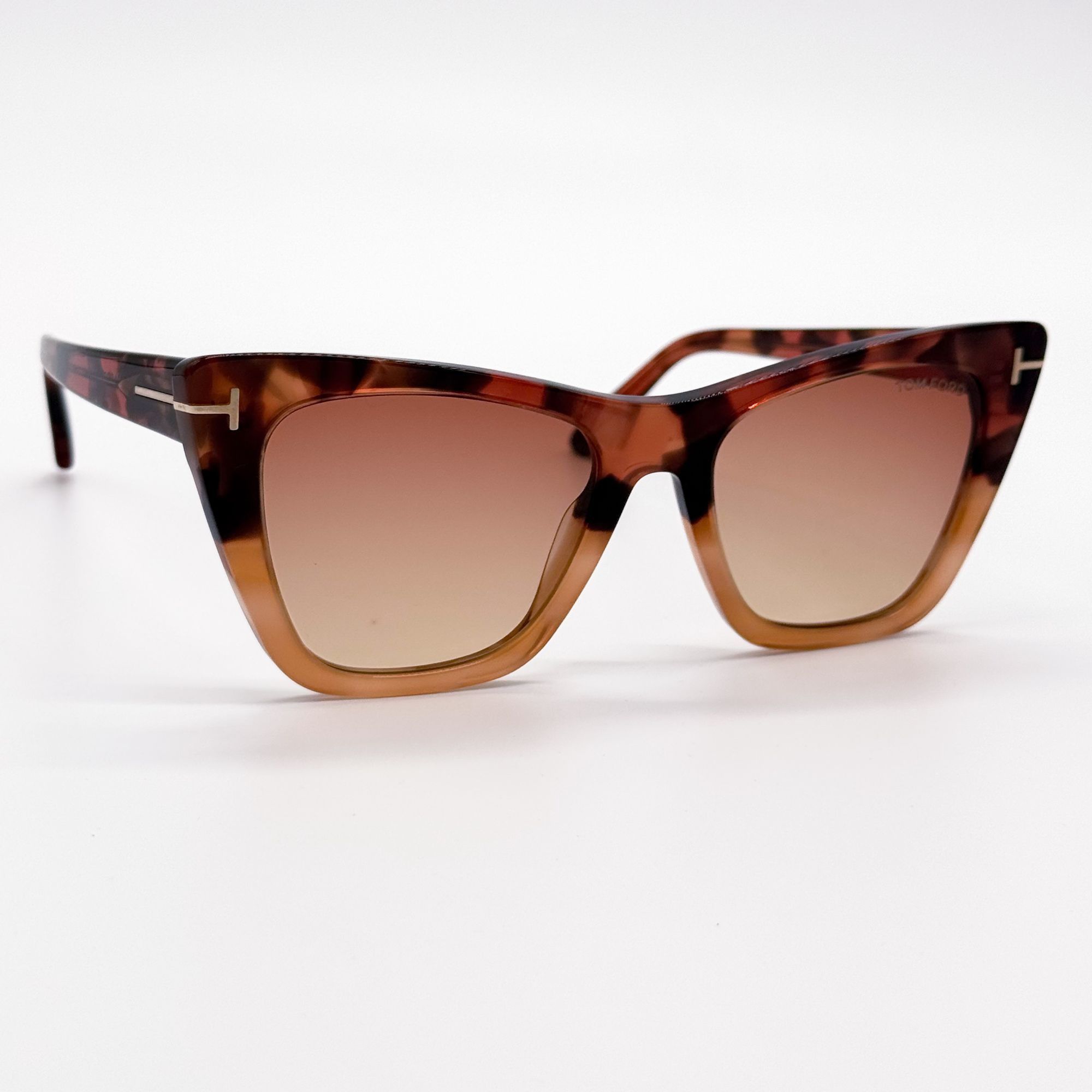 Tom Ford NEW TOM FORD SUNGLASSES POPPY-02 TF846 56T CAT EYE HAVANA WO Size ONE SIZE - 5 Thumbnail