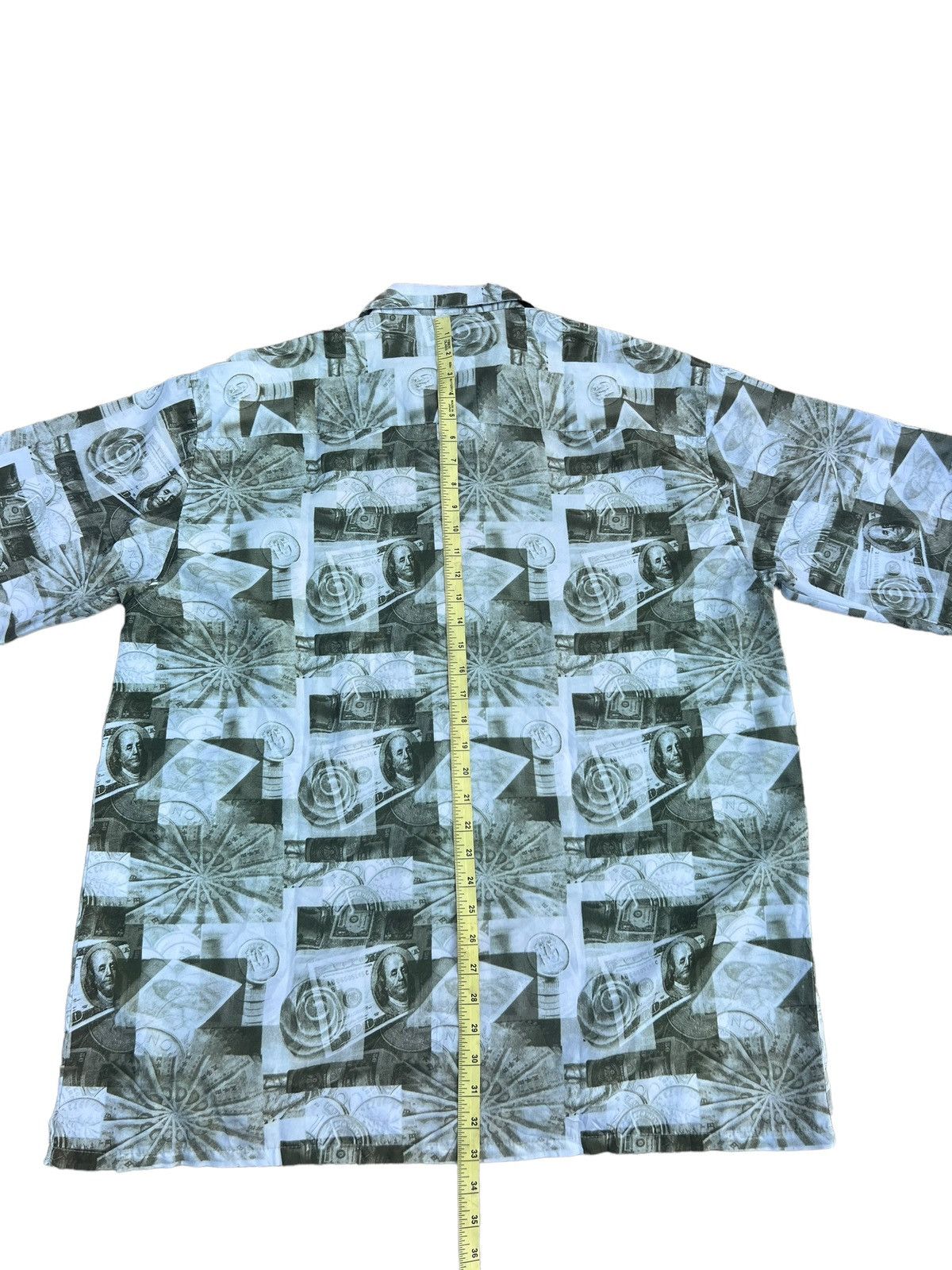 Southpole Vintage 90s SouthPole Benjamin Franklin Dollar Notes Shirt Size US XL / EU 56 / 4 - 4 Thumbnail