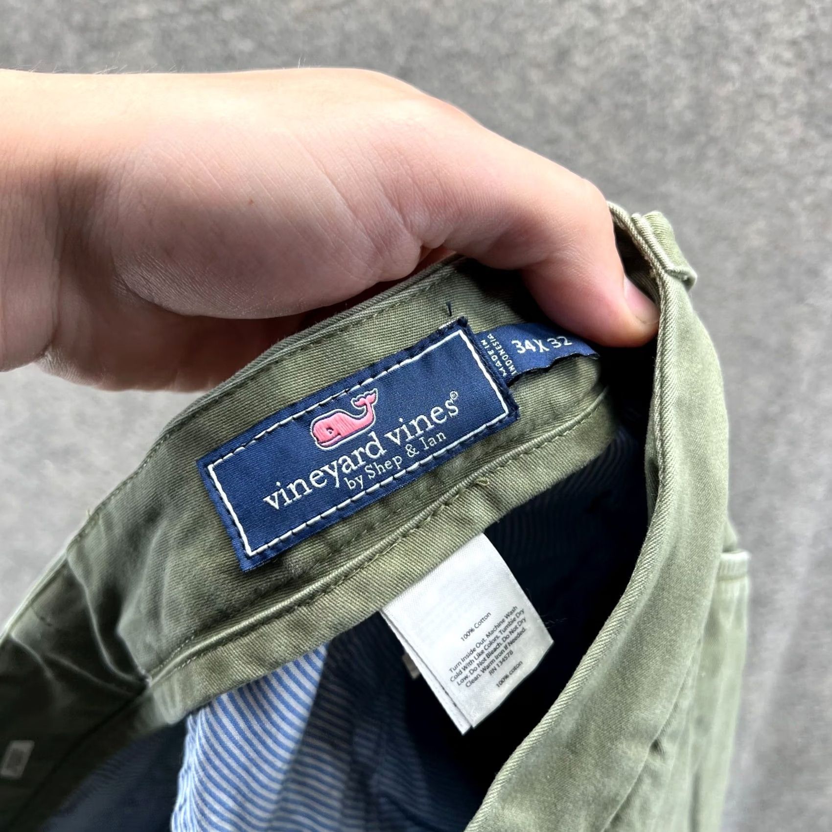 Vineyard Vines Vineyard Vines Pants Mens 34x32 Green Chino Flat Front Slim Fit Breaker Trouser Pants Size US 34 / EU 50 - 4 Thumbnail