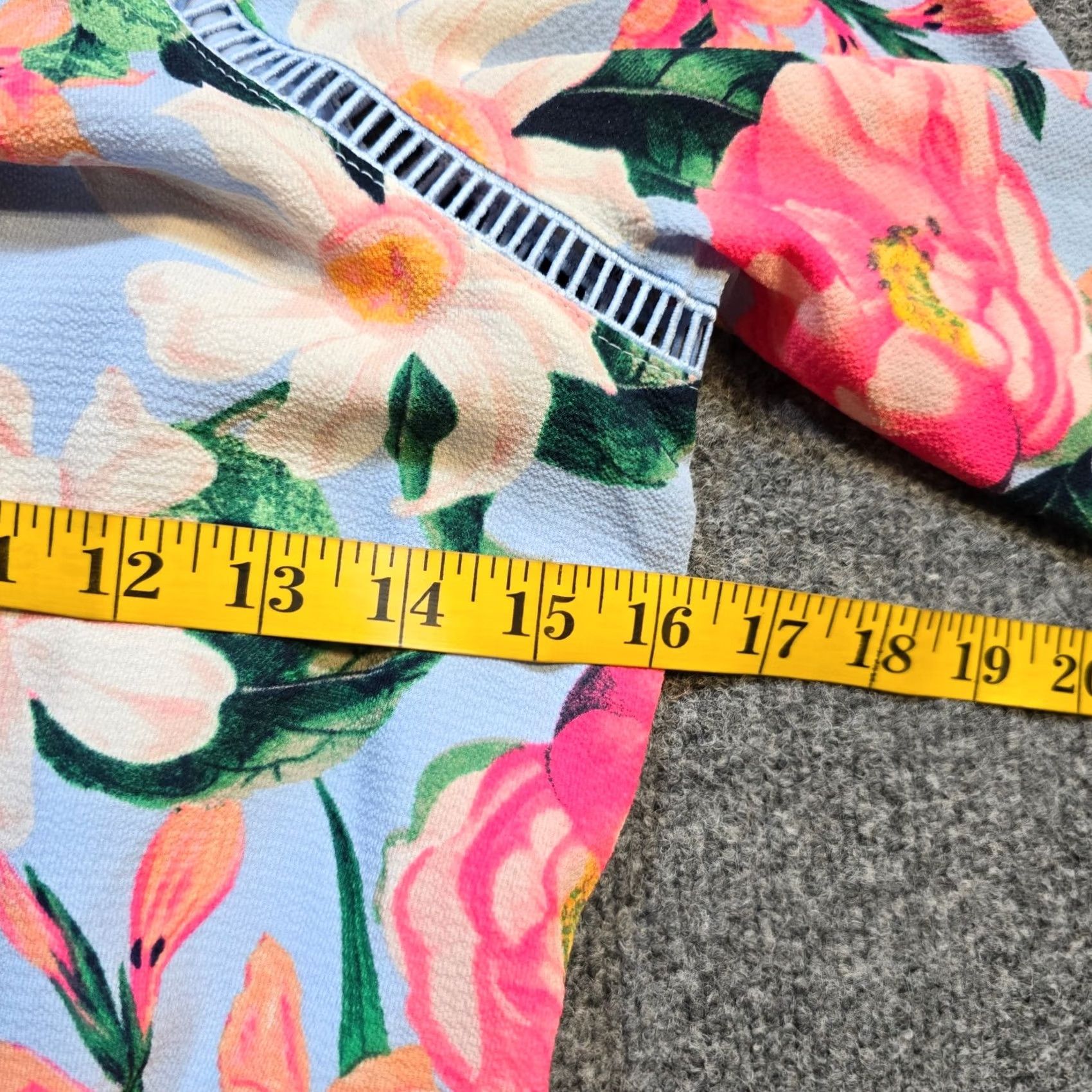 Vintage Eliza J Dress Womens Size 2 Blue Pink Floral Tropical Aloha 3/4 Sleeve Cocktail Size XS / US 0-2 / IT 36-38 - 6 Thumbnail