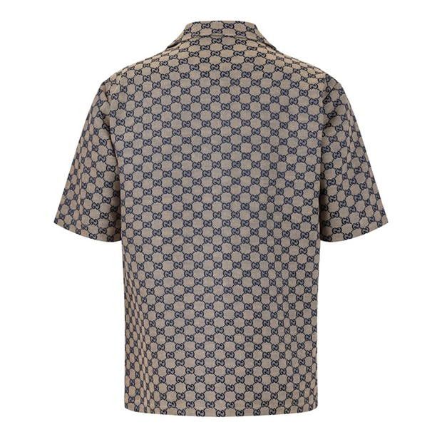 Gucci GUCCI Gg Linen Blend Canvas Shirt Size US L / EU 52-54 / 3 - 6 Thumbnail