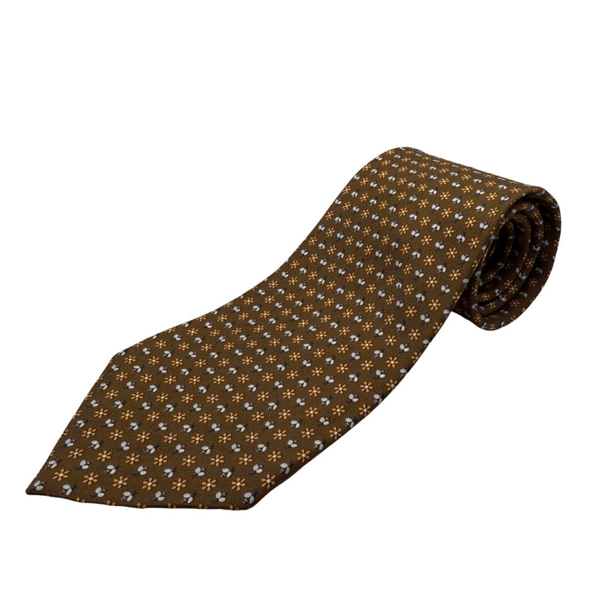 Salvatore Ferragamo Salvatore Ferragamo Brown Silk Tie, Made in Italy, Like New Size ONE SIZE - 1 Thumbnail