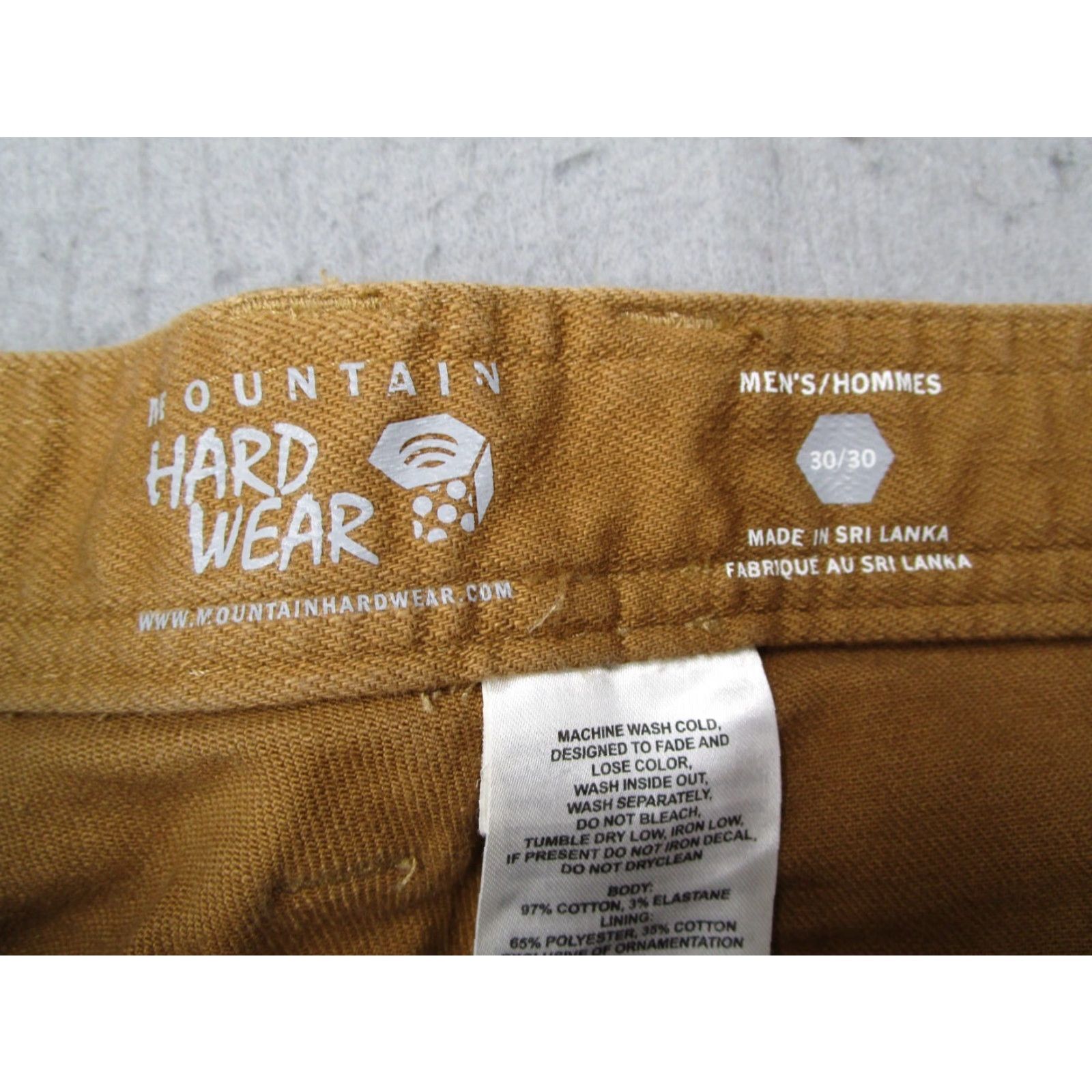 Mountain Hardwear MOUNTAIN HARDWEAR Pants Mens 30 Brown PASSENGER Canvas Chino 5-Pocket 30x30 Regular Belt Loops Front Flat Front Size US 30 / EU 46 - 3 Thumbnail