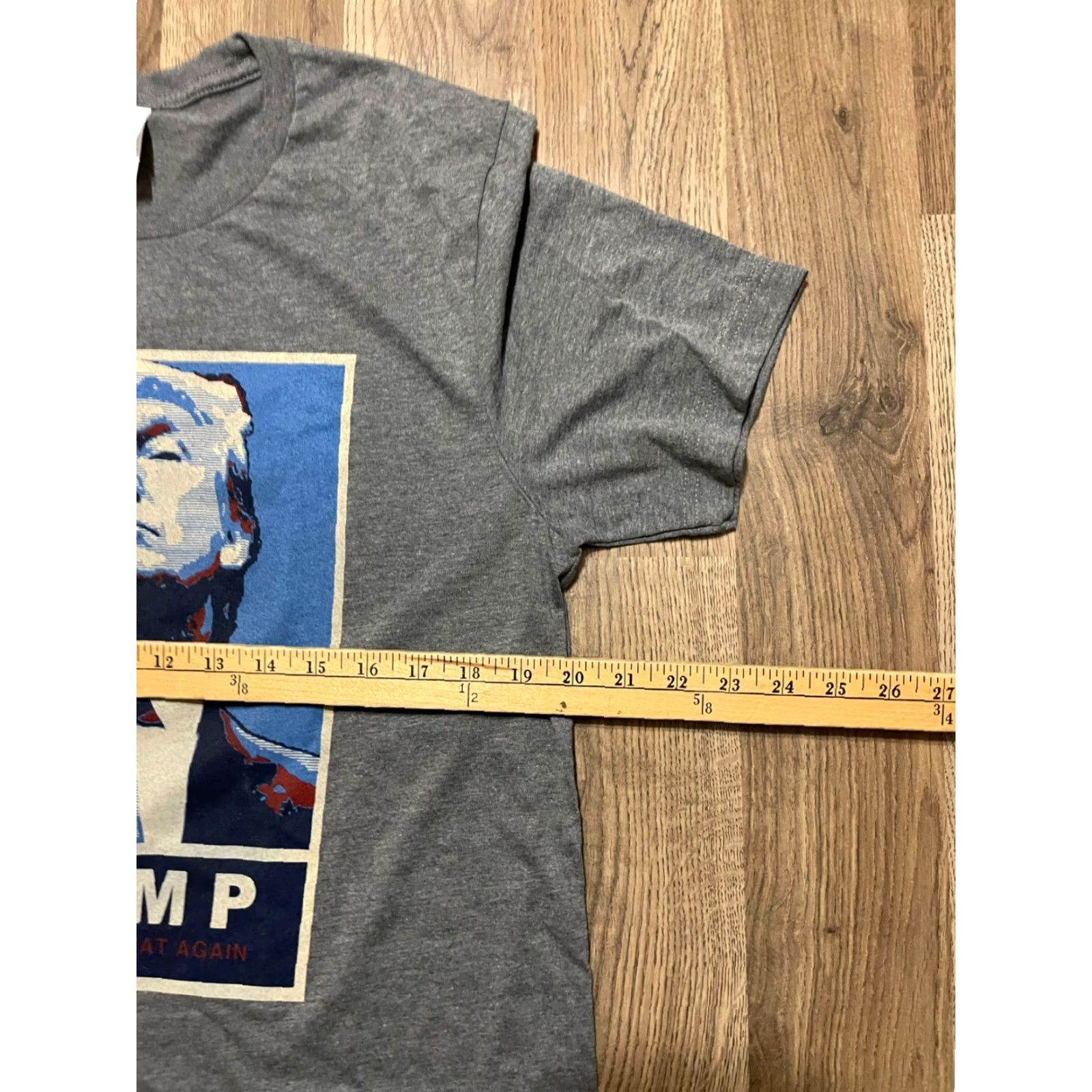Vintage Bella + Canvas Shirt Mens L Gray Red White Blue President Trump T-Shirt Short Sleeve Solid Casual Boys? no—gender Men. End. Size US L / EU 52-54 / 3 - 6 Thumbnail
