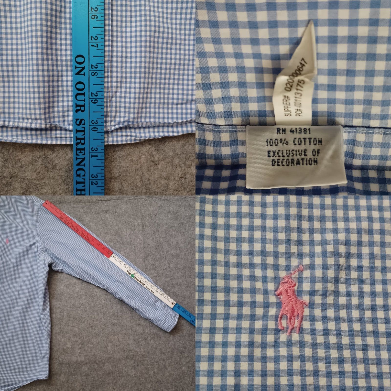 Ralph Lauren Ralph Lauren Shirt Mens XL Blue Check Button-Down Long Sleeve Casual Size US XL / EU 56 / 4 - 8 Thumbnail