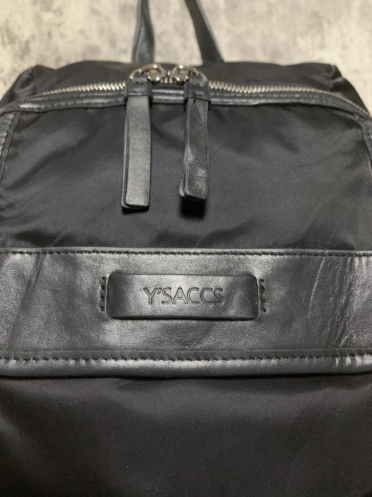 Yohji Yamamoto Yohji Yamamoto Y’saccs Nylon Mix Leather Small Backpack Size ONE SIZE - 5 Thumbnail