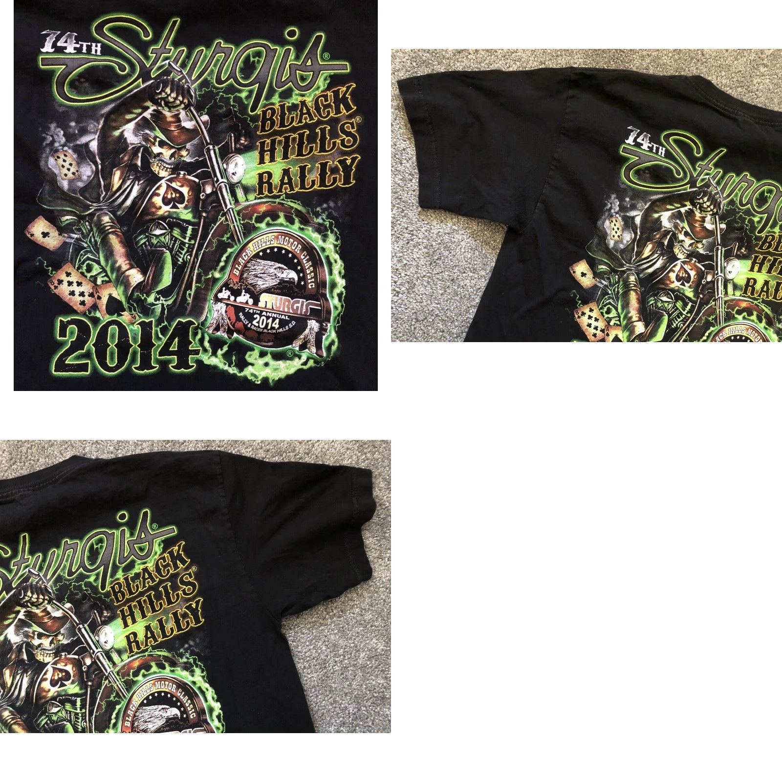Vintage Alstyle T-Shirt Black 2014 Sturgis Motorcycle Graphic Medium Mens Short Sleeve USA Punk Rock Hipster Grunge Vintage? Size US M / EU 48-50 / 2 - 9 Thumbnail
