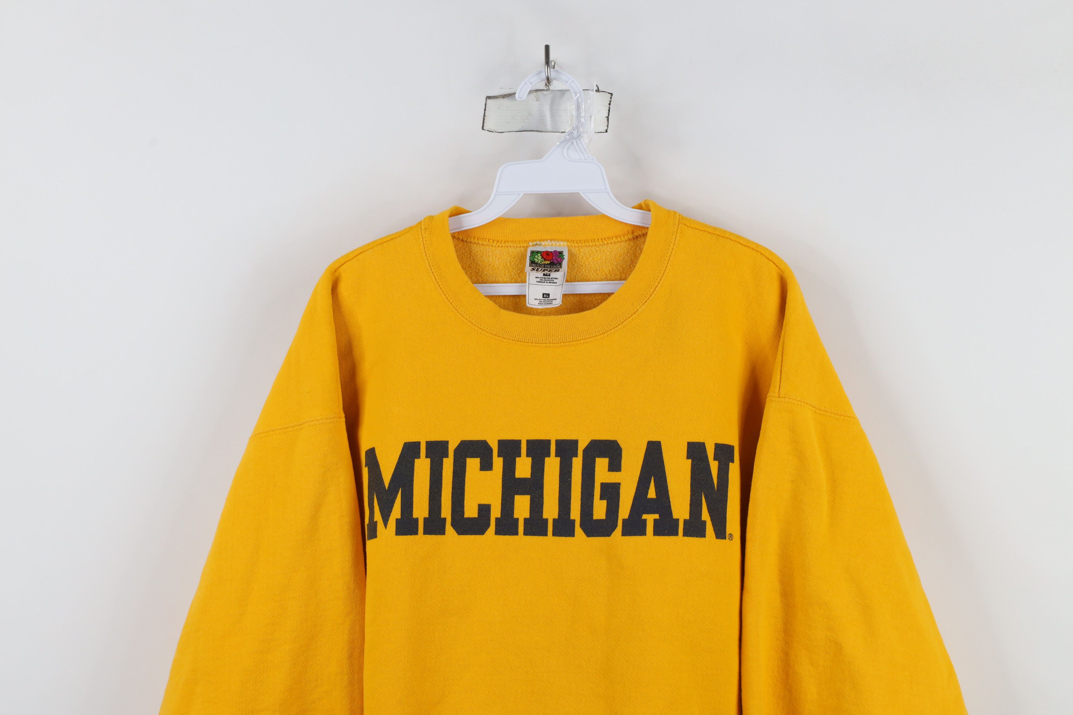 Vintage Vintage 90s Off Cropped University of Michigan Sweatshirt Size XL / US 12-14 / IT 48-50 - 2 Thumbnail