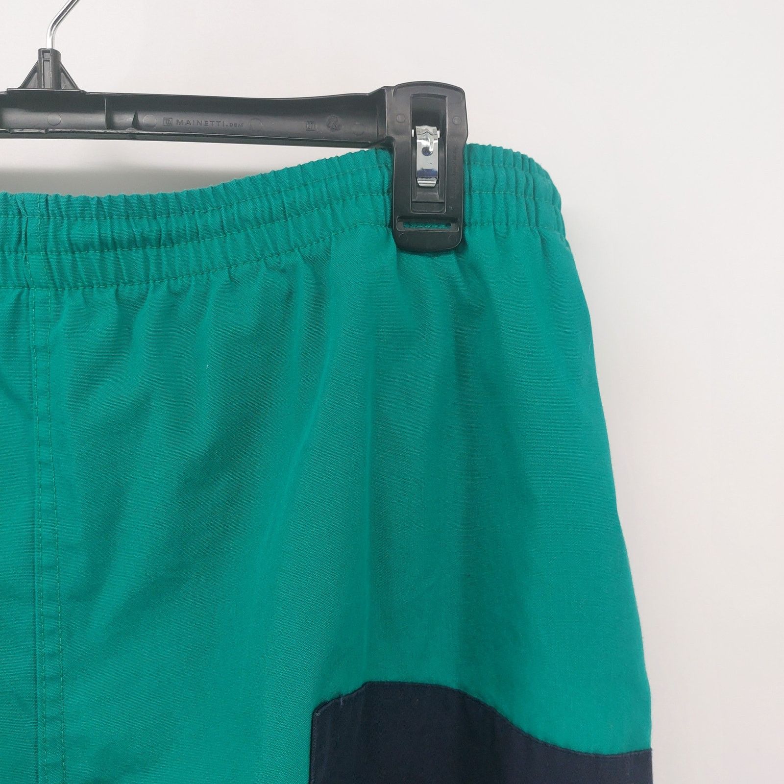 Vintage Vintage Swim Trunks Drawstring Beach Pool Green Navy Blue L Size US 35 - 5 Thumbnail