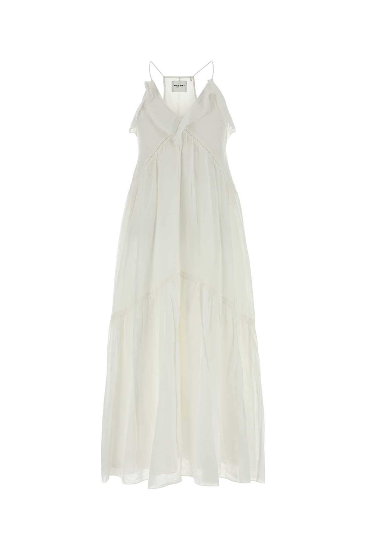 Isabel Marant Etoile White Cotton Blend Vasma Dress Size M / US 6-8 / IT 42-44 - 1 Thumbnail