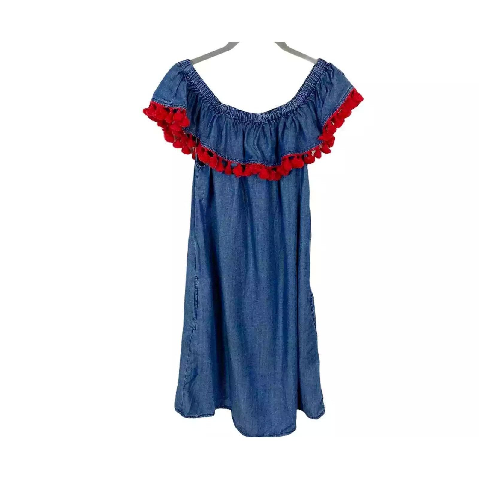 Saks Fifth Avenue SAKS FIFTH AVENUE Women’s Chambray Denim Dress Size M | NWT Size M / US 6-8 / IT 42-44 - 2 Thumbnail