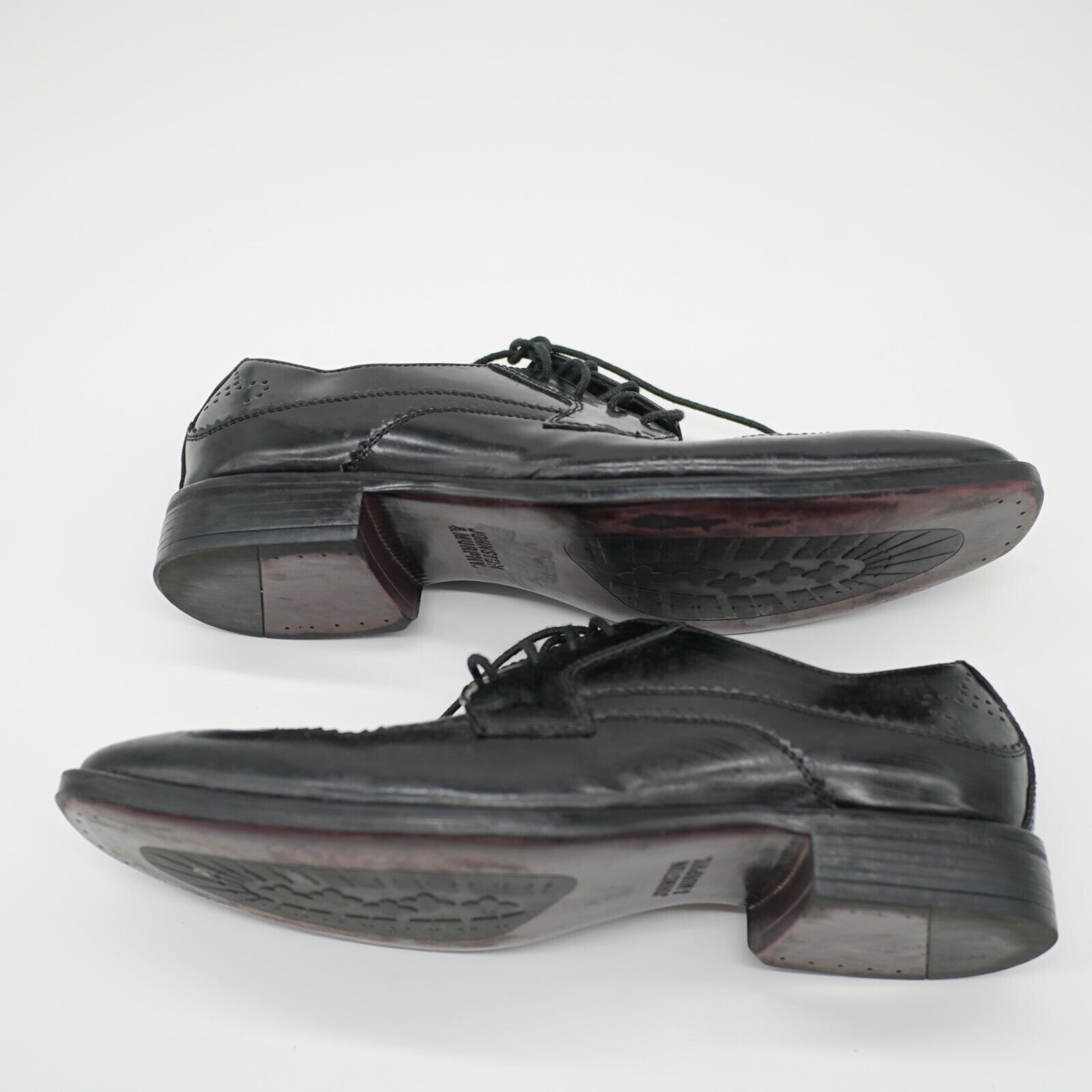 Johnston & Murphy Johnston & Murphy Black Leather Brogue Wing Tip 9 M Dress Sh Size US 9 / EU 42 - 5 Thumbnail