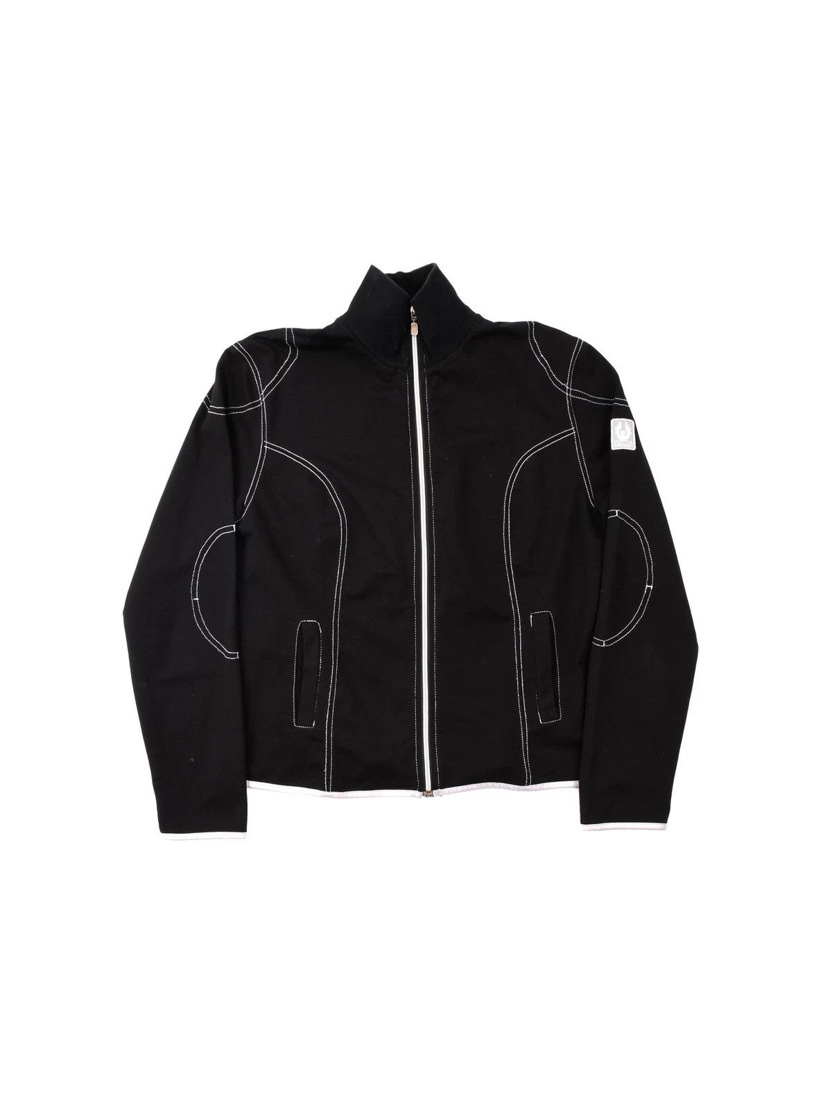 Belstaff Women's Belstaff Track Jacket Black Full Zip Contrast Stitch Size M / US 6-8 / IT 42-44 - 1 Thumbnail
