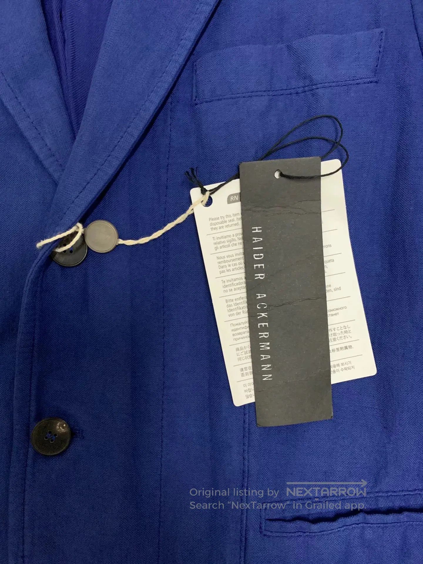 Haider Ackermann Haider Ackermann Blue Long Coat. Size US S / EU 44-46 / 1 - 4 Thumbnail