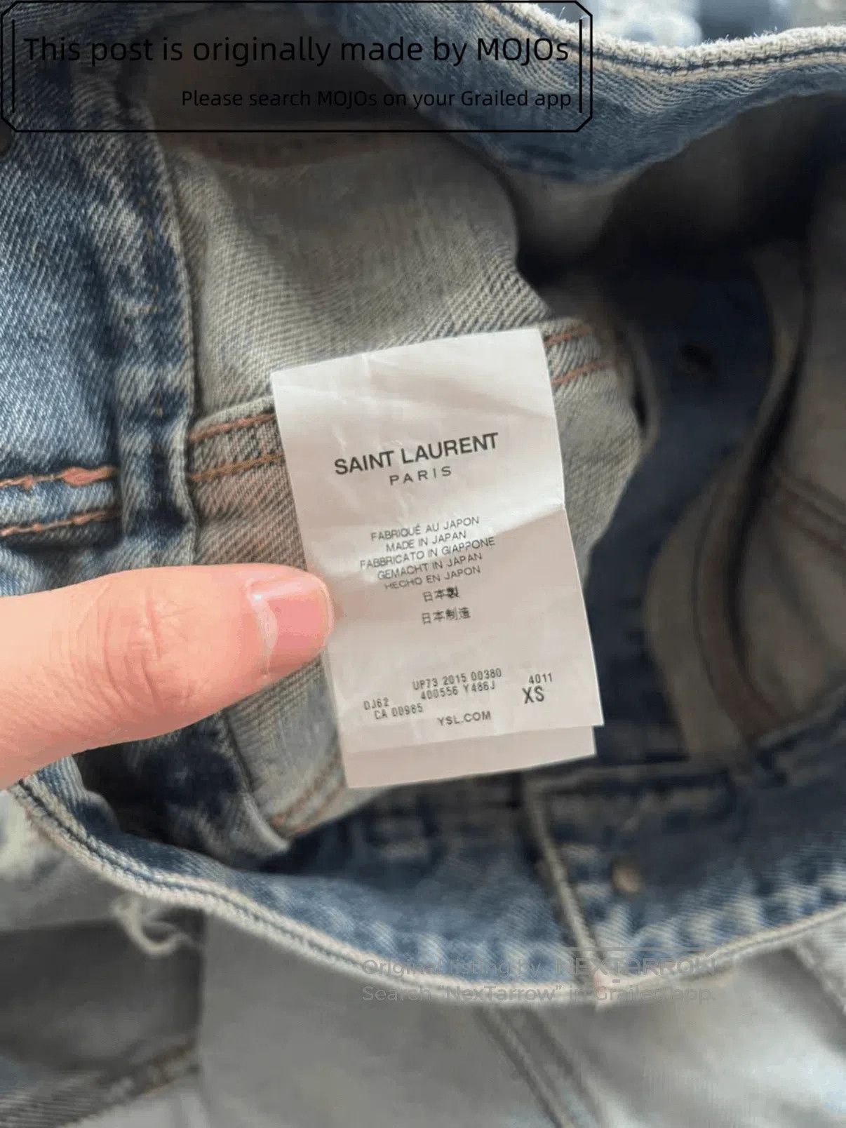 Saint Laurent Paris Sz XS Saint Laurent Paris 16SS Destory Denim Jacket mojos11 Size US XS / EU 42 / 0 - 5 Thumbnail
