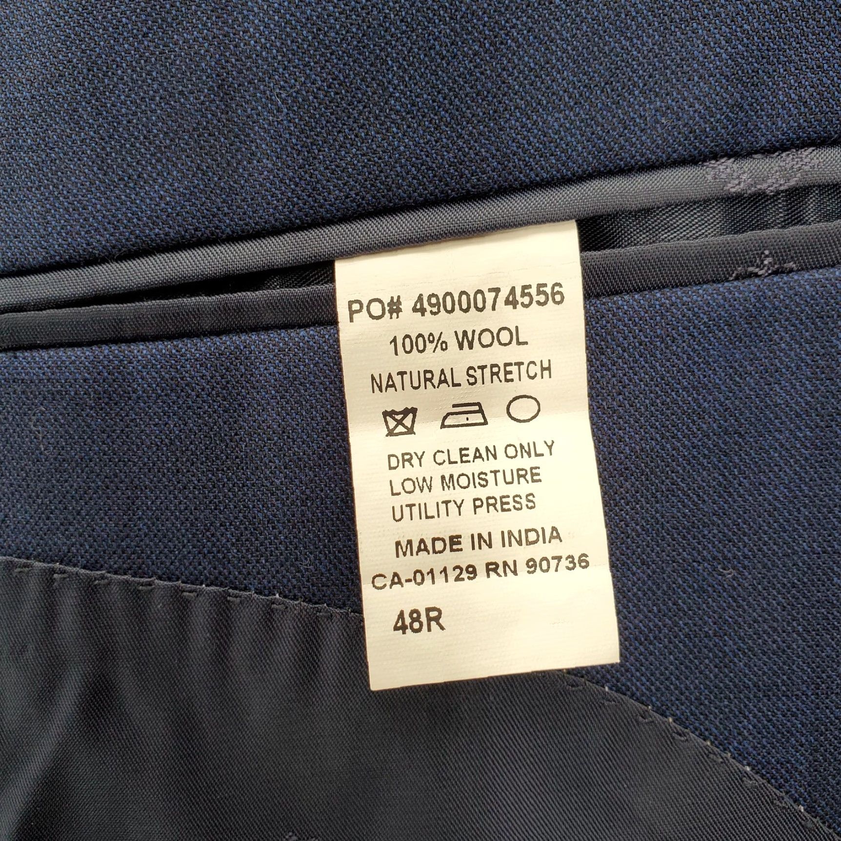 Ralph Lauren Lauren Ralph Lauren Blazer Mens 48R Blue 100% Wool Two Button Notch Lapel Lined Size 48R - 3 Thumbnail