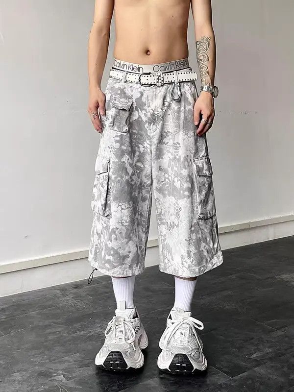 VIBE Retro Hip Hop Multi-Pocket Loose Casual Shorts Size US 32 / EU 48 - 4 Thumbnail